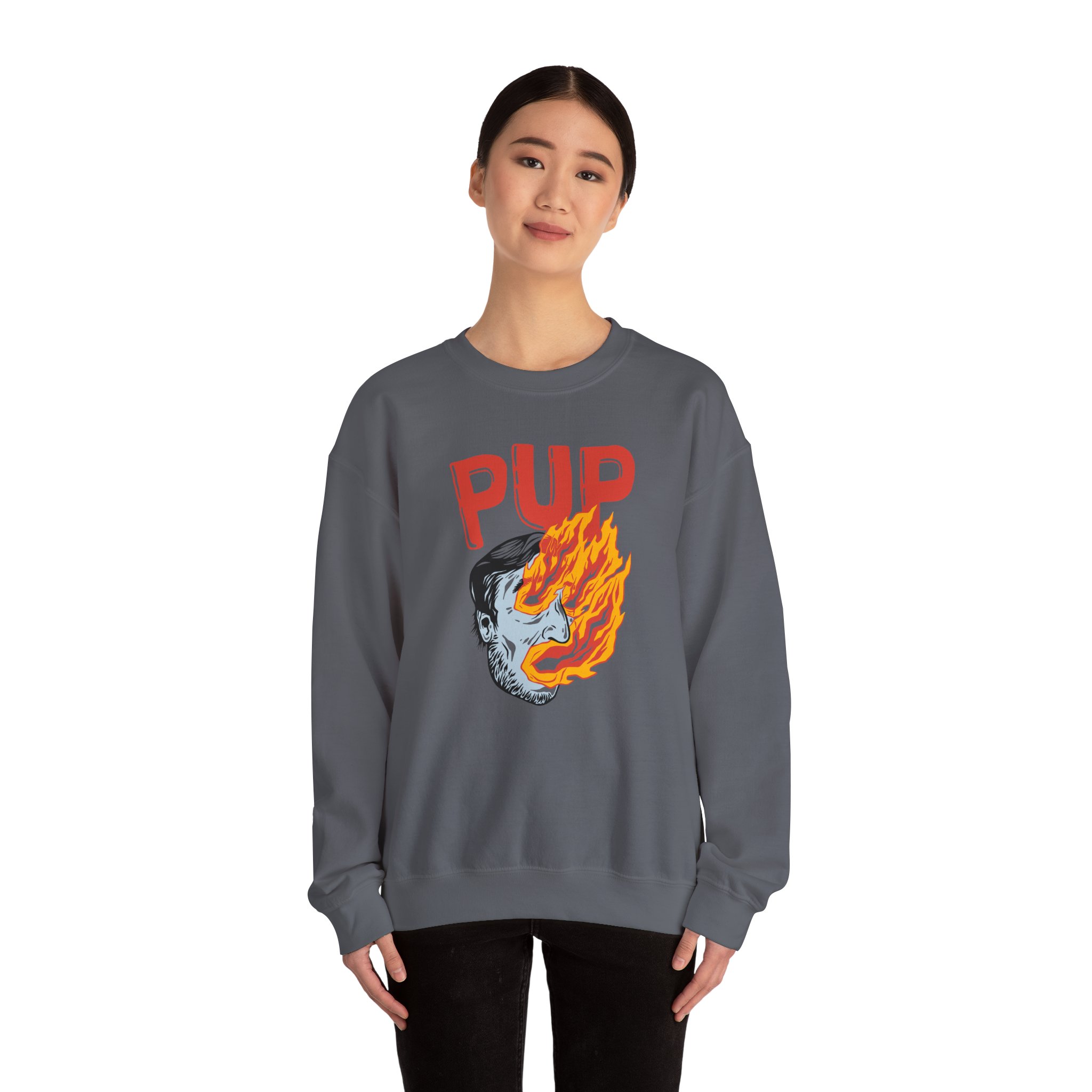 Pup I Hope the World Explodes Unisex Heavy Blend Crewneck Sweatshirt