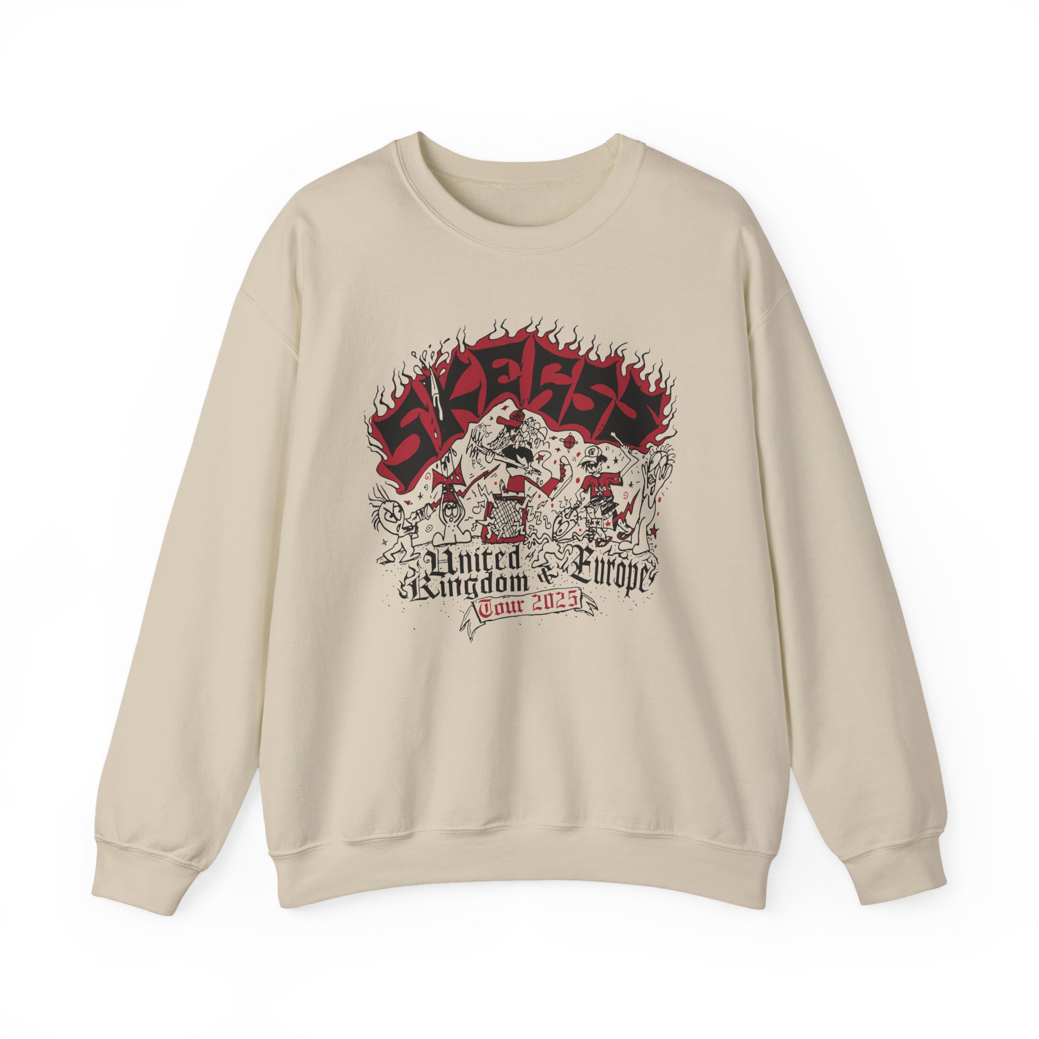 Skegss Uk Eu Tour 2025 Unisex Heavy Blendâ„¢ Crewneck Sweatshirt