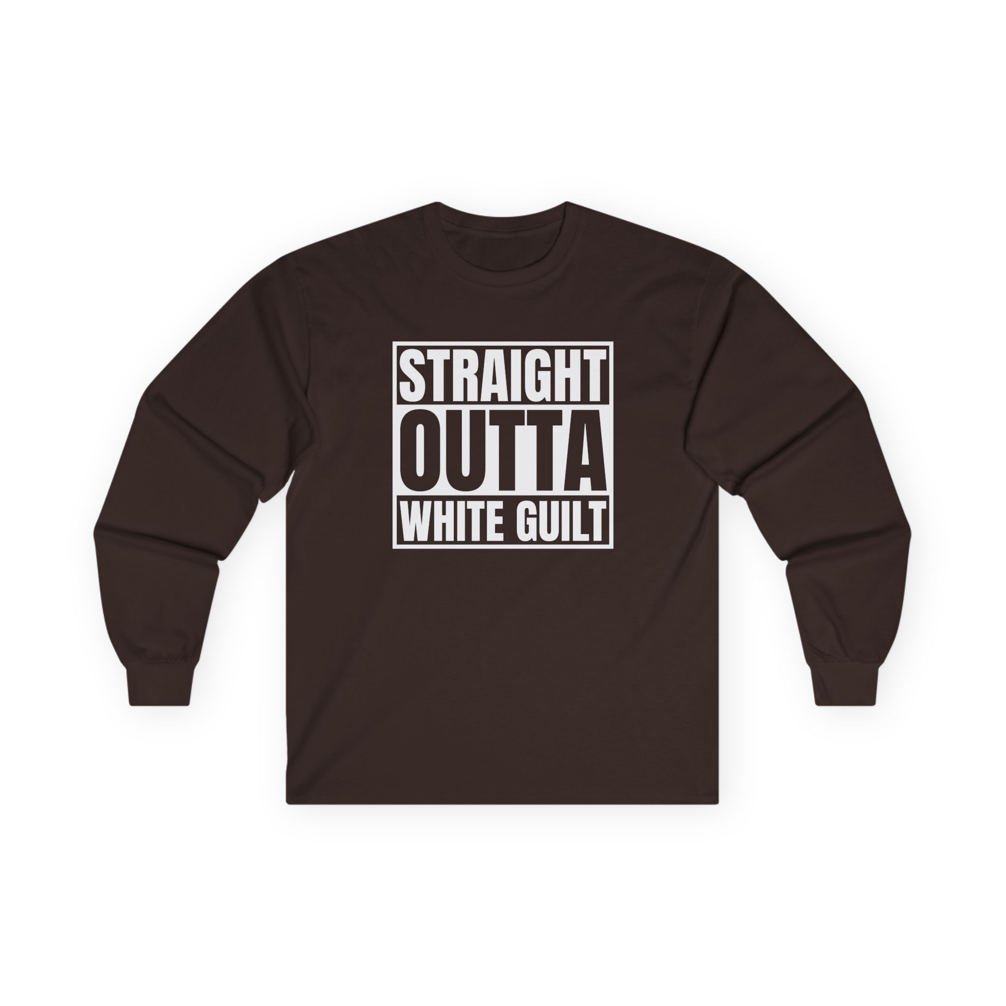 Upchurch Straight Outta White Guilt Unisex Ultra Cotton Long Sleeve Tee