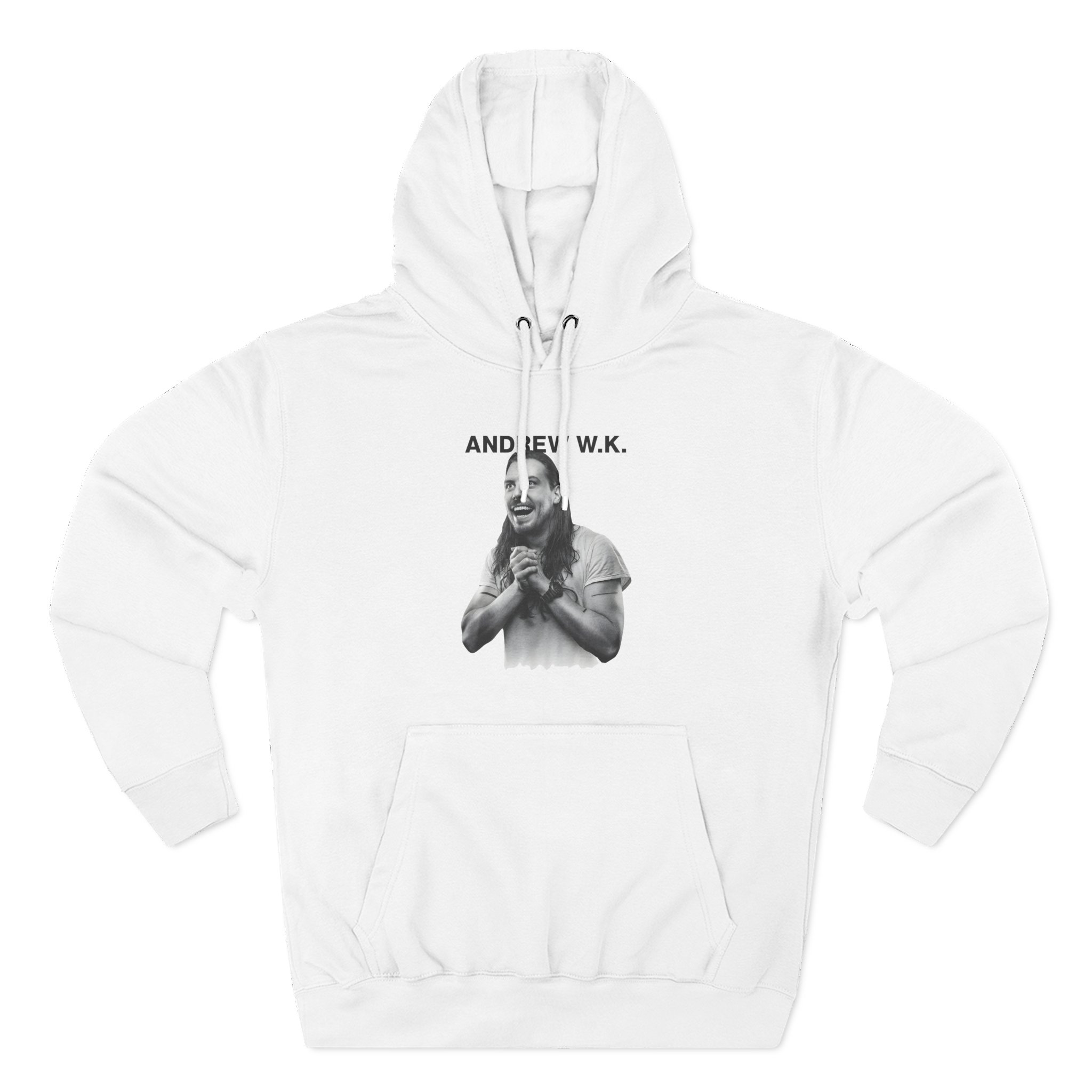 Andrew Wk Happy Three-Panel Fleece Hoodie