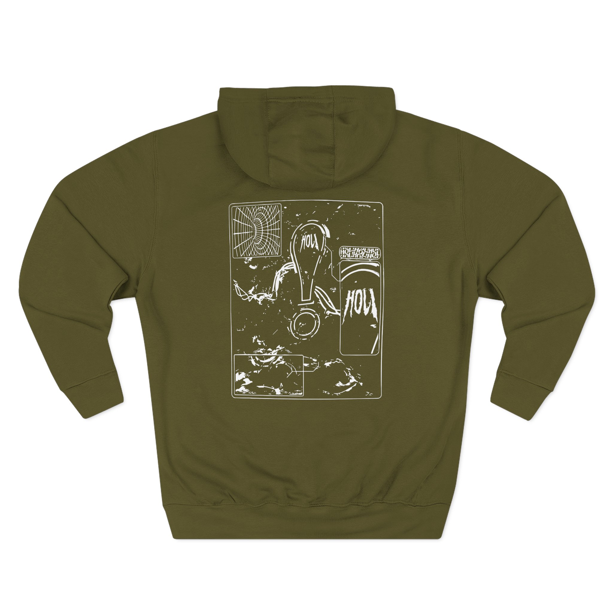 Hol Three-Panel Fleece Hoodie