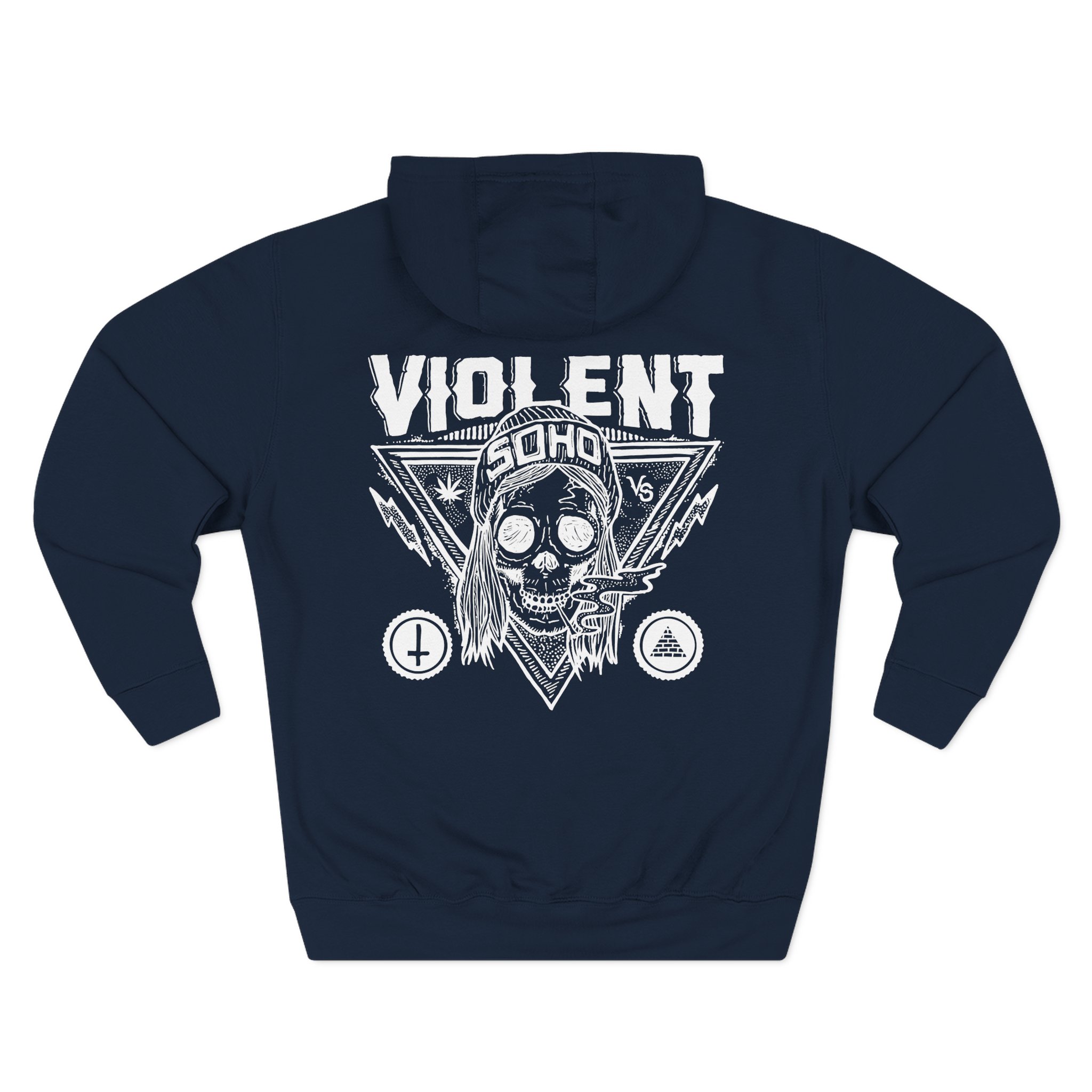 Violent Soho Blazin Skull Three-Panel Fleece Hoodie