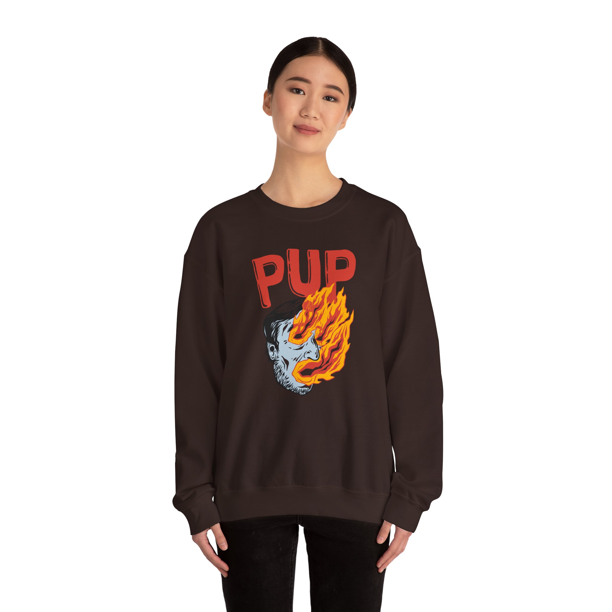 Pup I Hope the World Explodes Unisex Heavy Blend Crewneck Sweatshirt