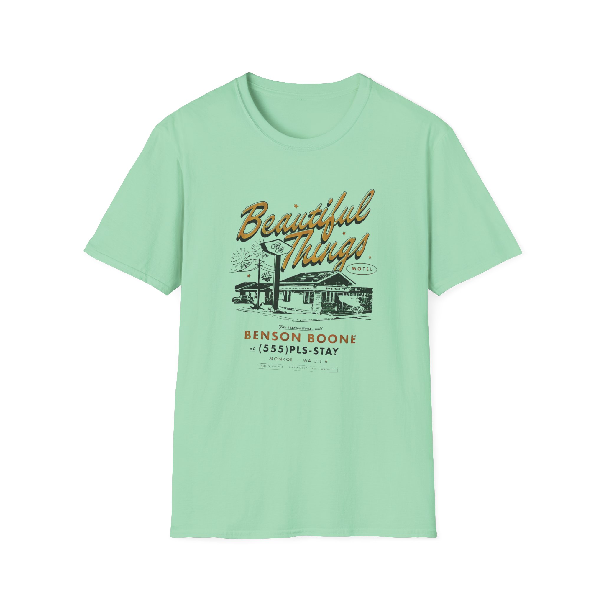 Benson Boone Beautiful Things Motel Unisex Softstyle T-Shirt
