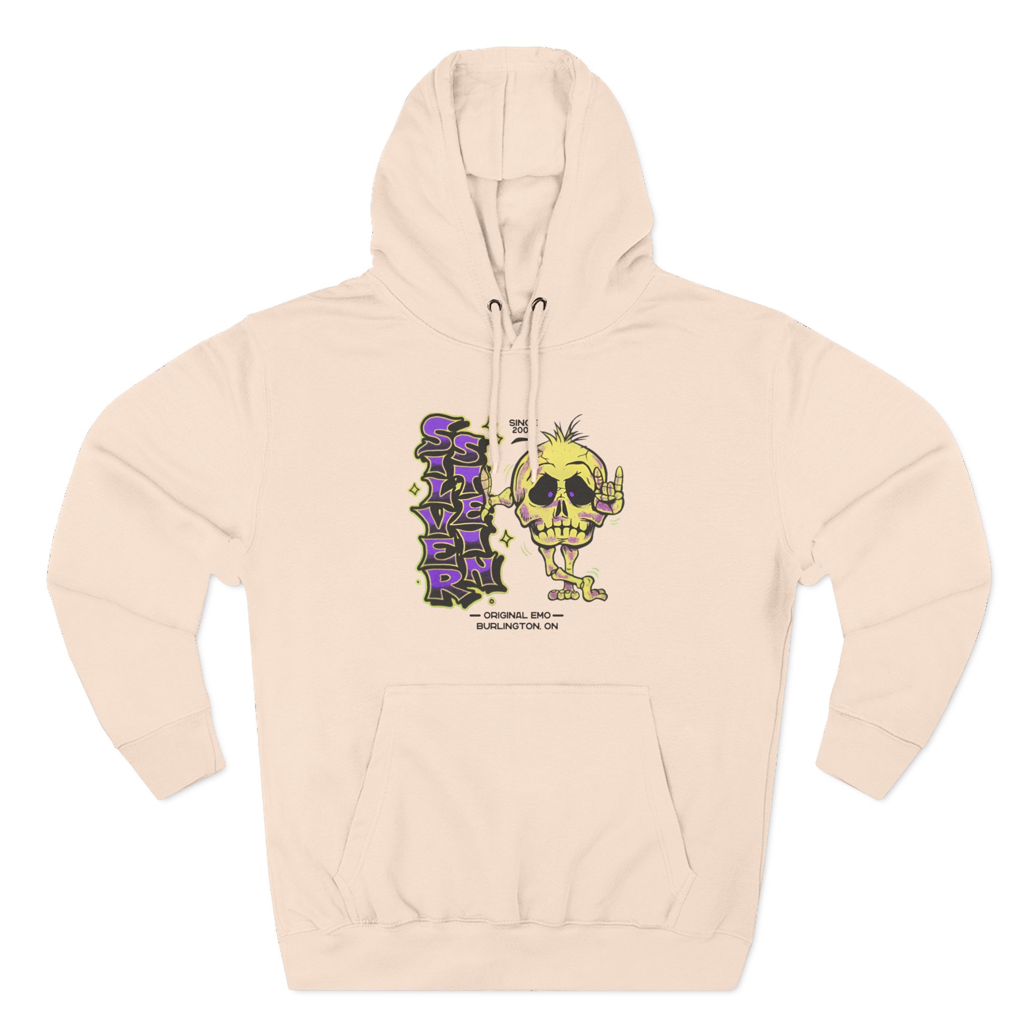 Silverstein SkeletonThree-Panel Fleece Hoodie