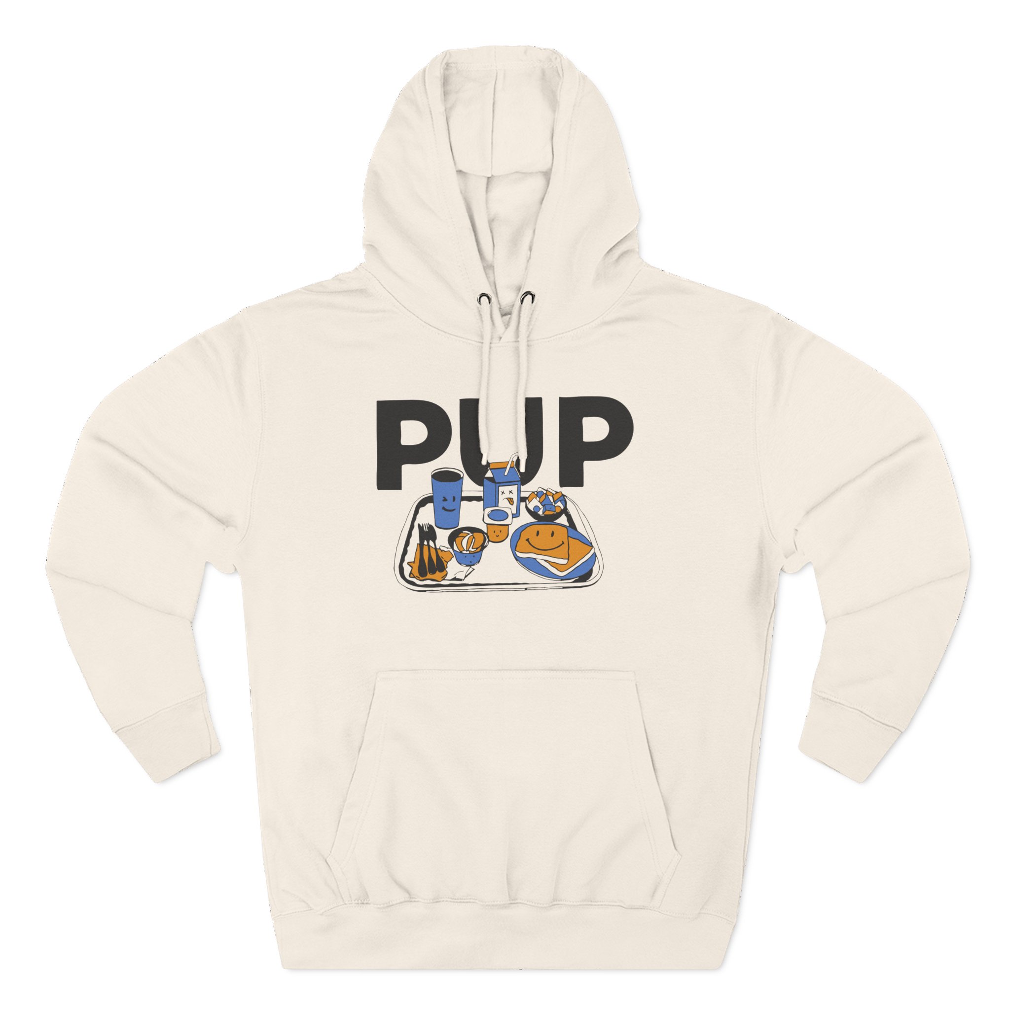 Pup Lunch Tray Three-Panel Fleece Hoodie