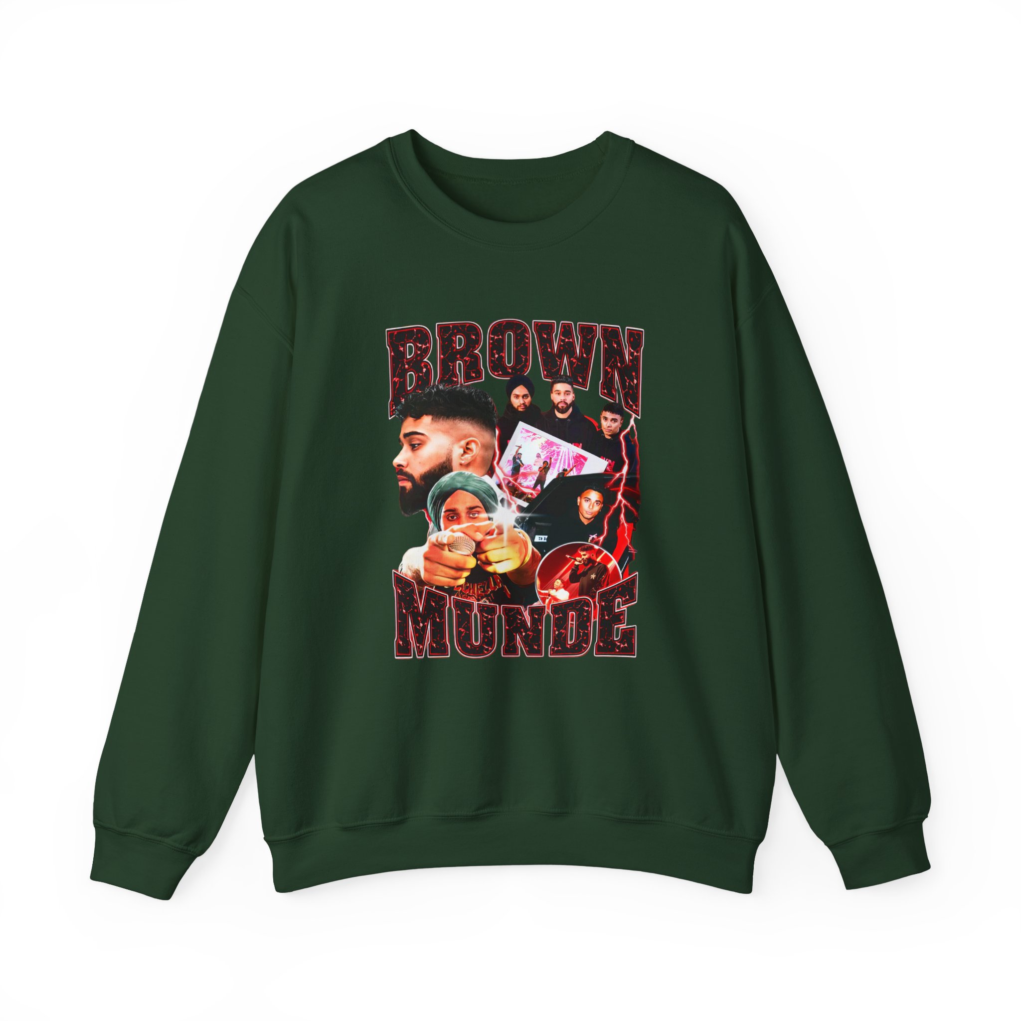 AP Dhillon Brown Munde Unisex Heavy Blend Crewneck Sweatshirt
