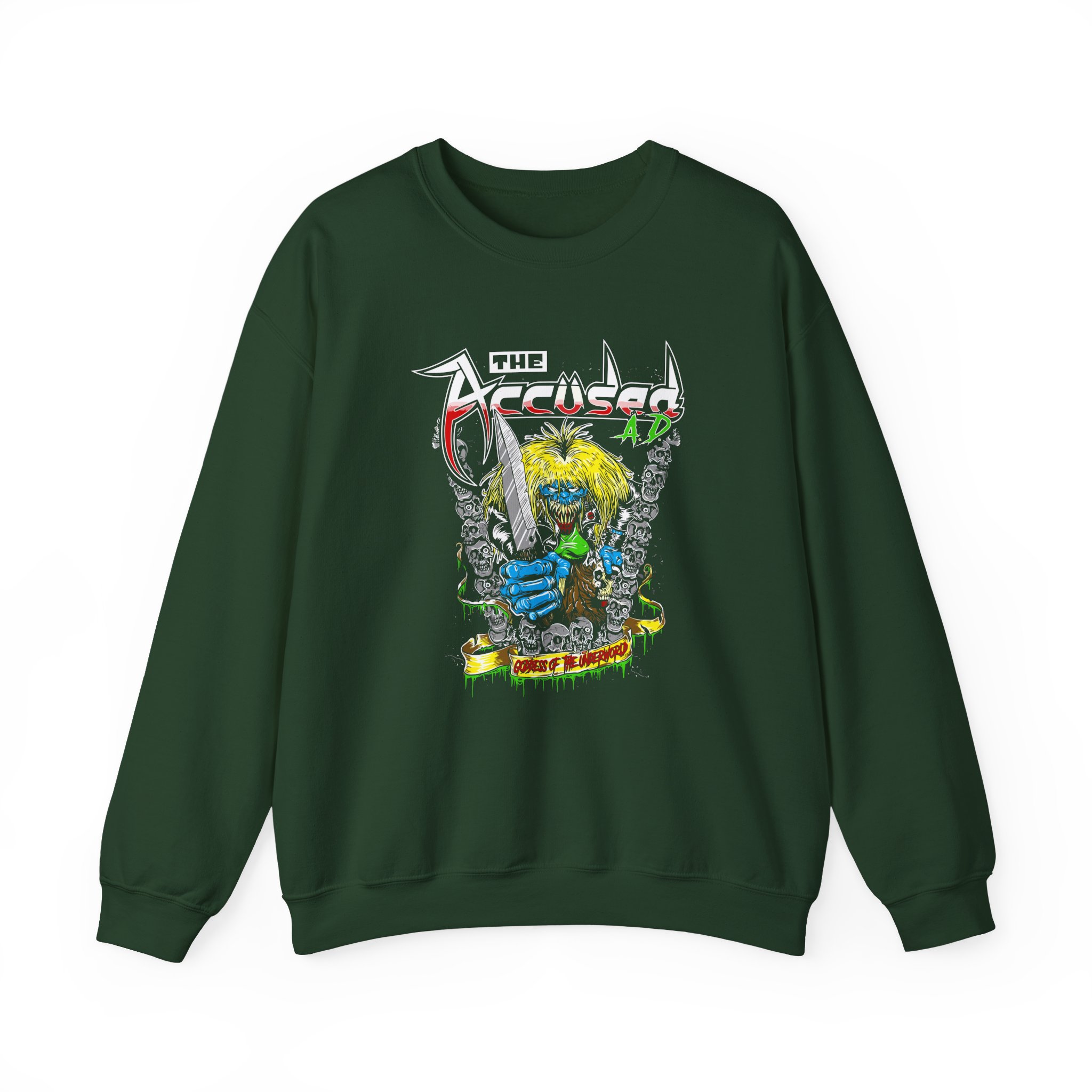 Accused Ad Goddess of the Underworld Unisex Heavy Blendâ„¢ Crewneck Sweatshirt