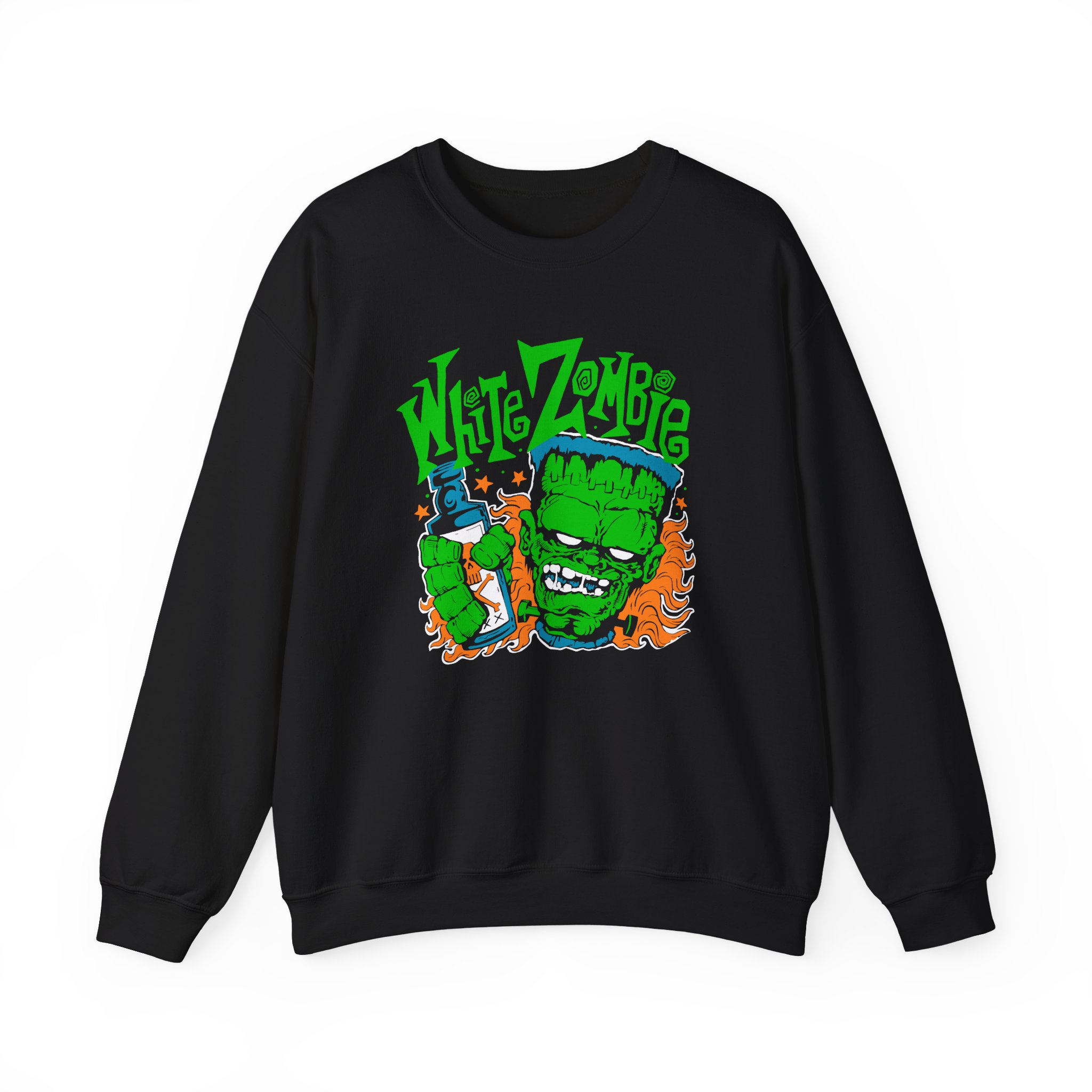 White Zombie Frank N' Booze Unisex Heavy Blendâ„¢ Crewneck Sweatshirt