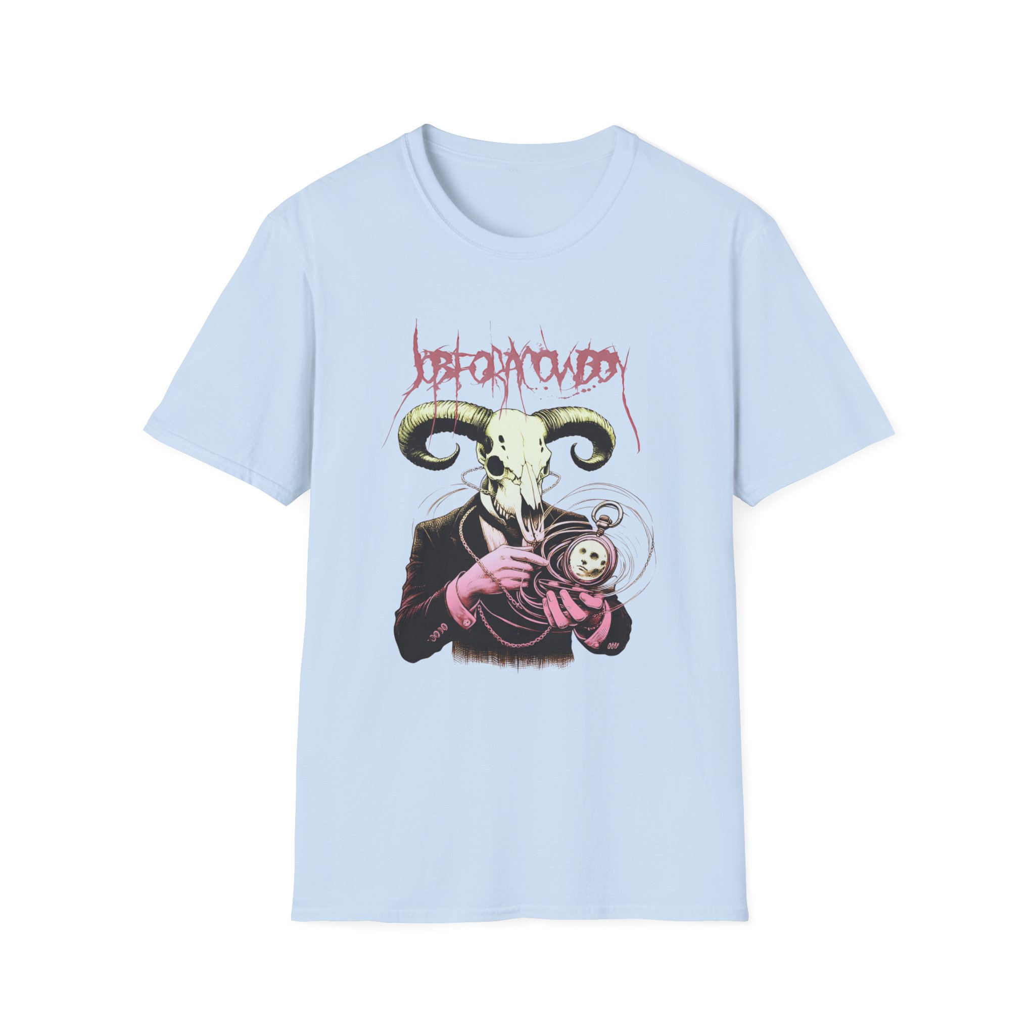 Job for a Cowboy Skull Unisex Softstyle T-Shirt