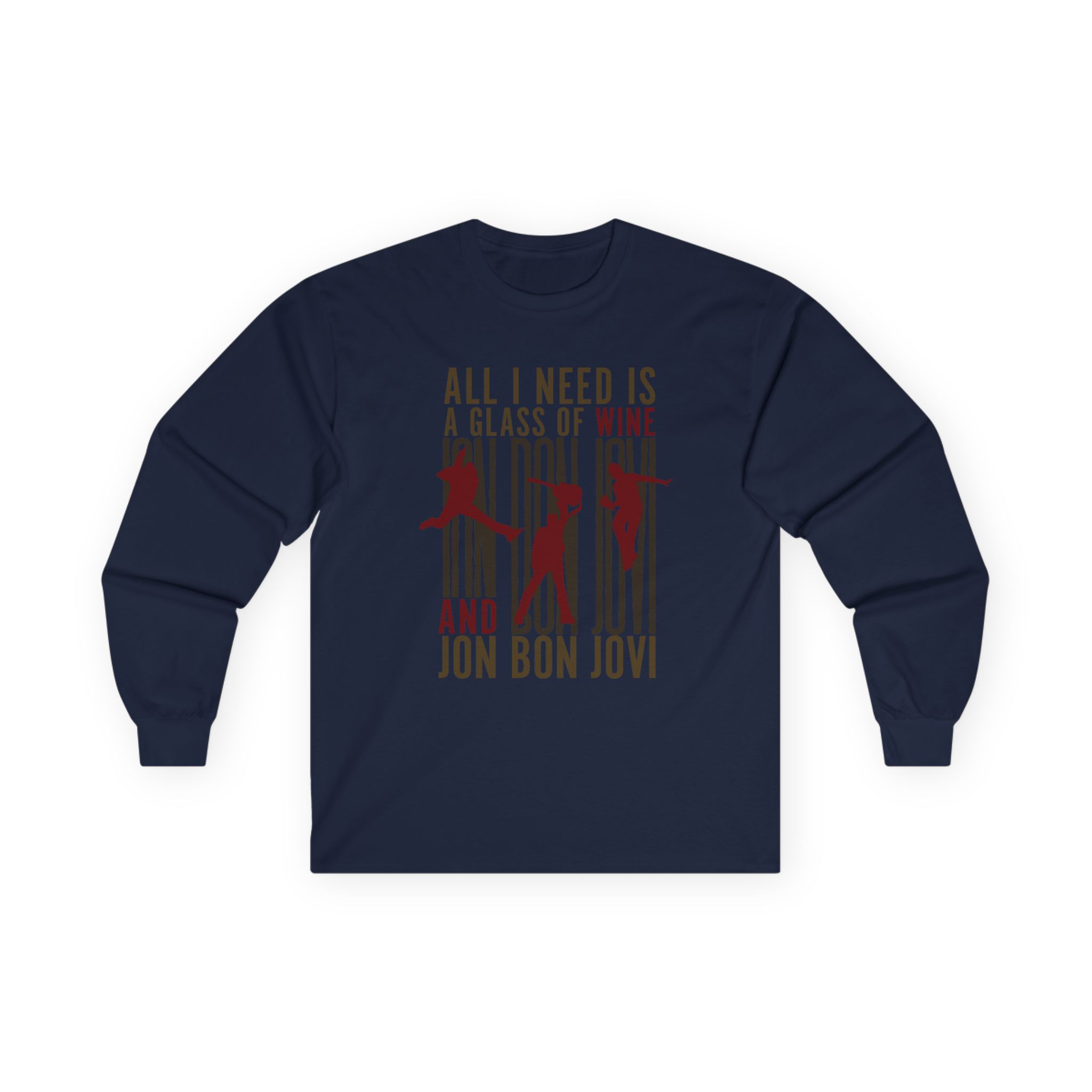 Bon Jovi Wine Silhouette Unisex Ultra Cotton Long Sleeve Tee