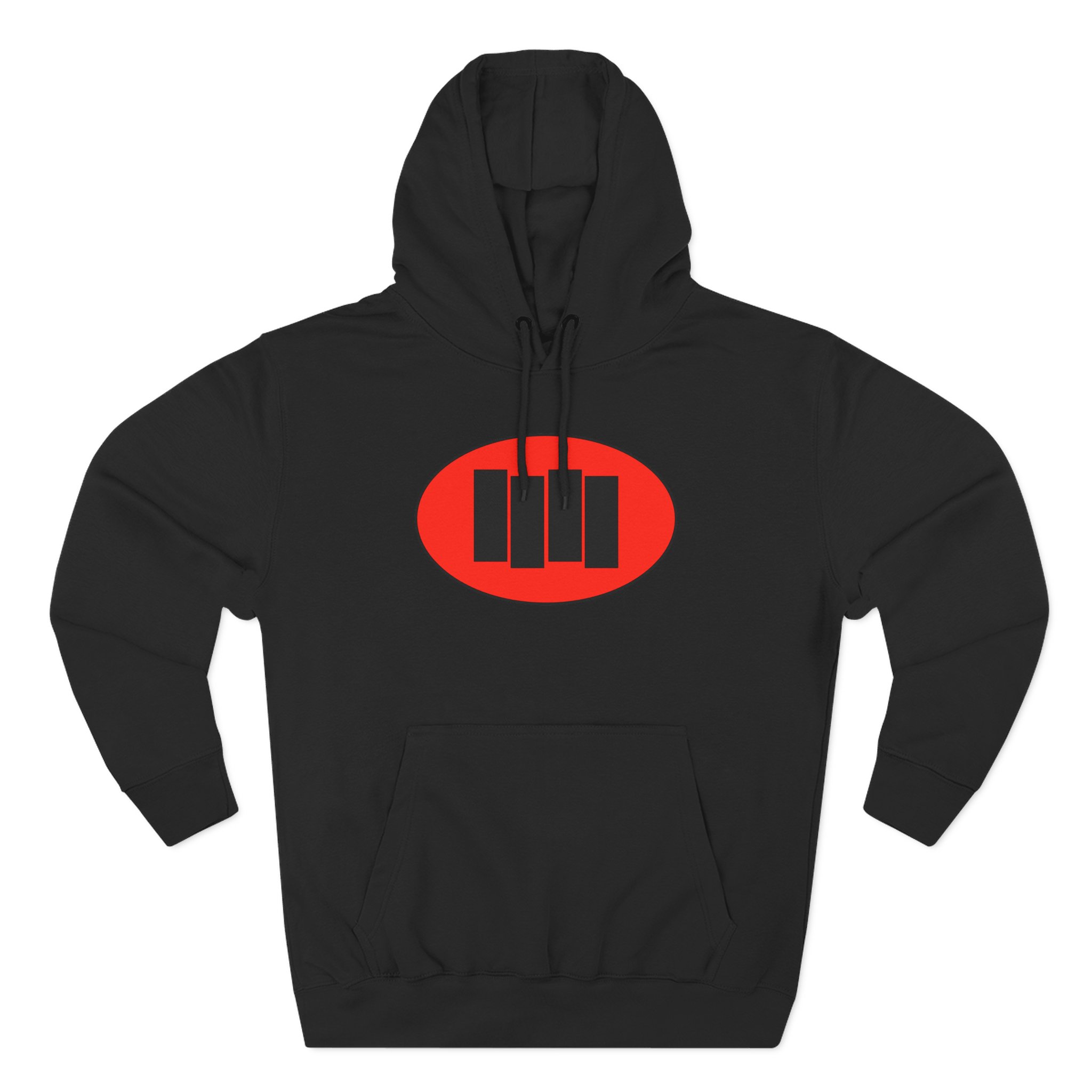 Black Flag Oval Bars Three-Panel Fleece Hoodie