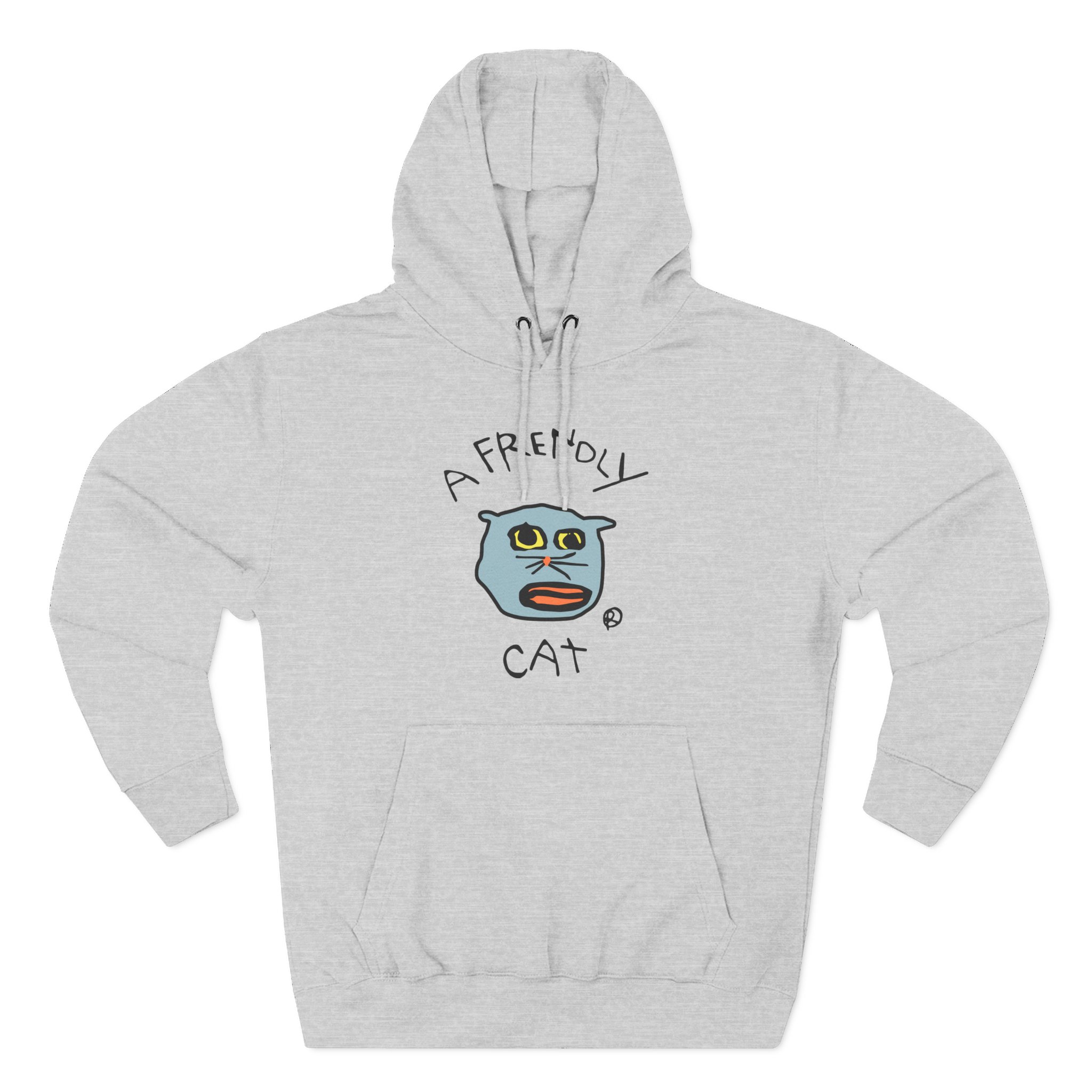 Lirik Just a Frendly Cat Three-Panel Fleece Hoodie