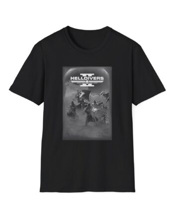 Helldivers Grayscale Game Poster Unisex Softstyle T-Shirt