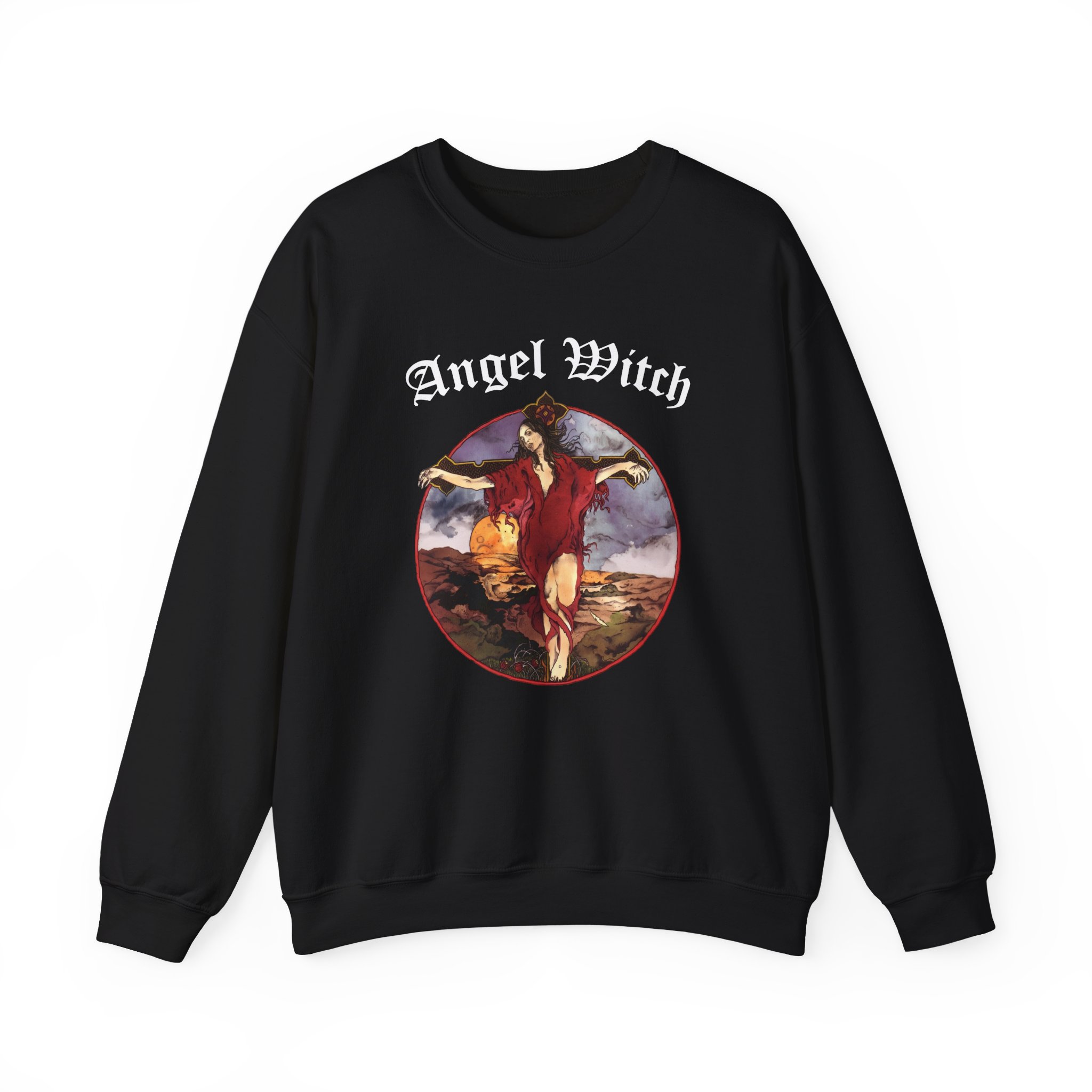 Angel Witch Burn The White Witch Unisex Heavy Blendâ„¢ Crewneck Sweatshirt