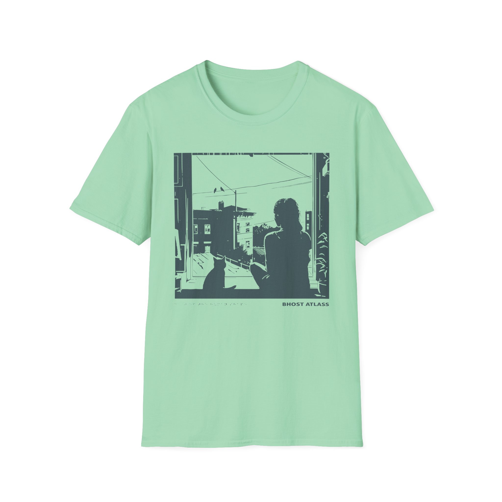 Ghost Atlas Dust of the Human Shape Unisex Softstyle T-Shirt