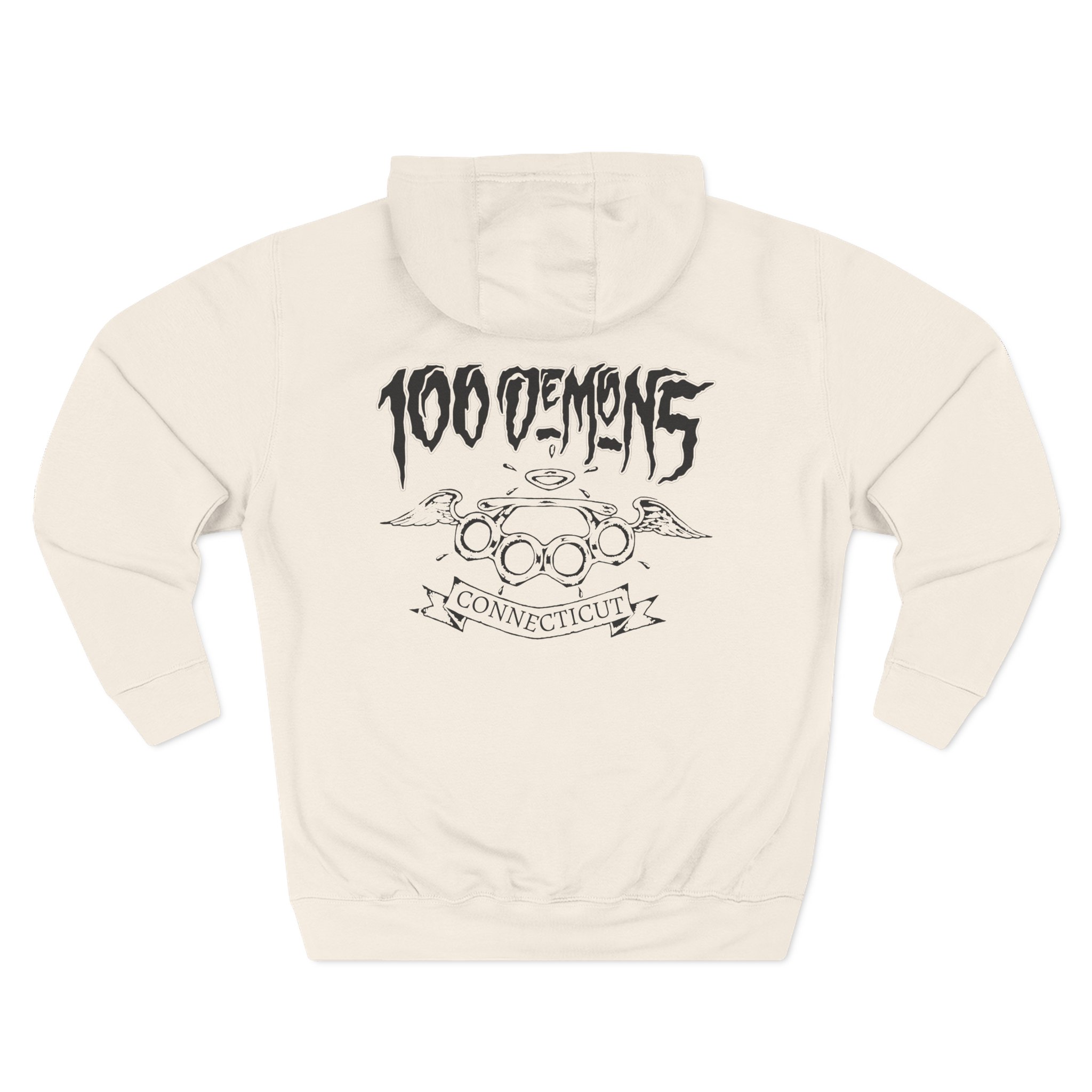 100 Demons Connecticut Hardcore Three-Panel Fleece Hoodie