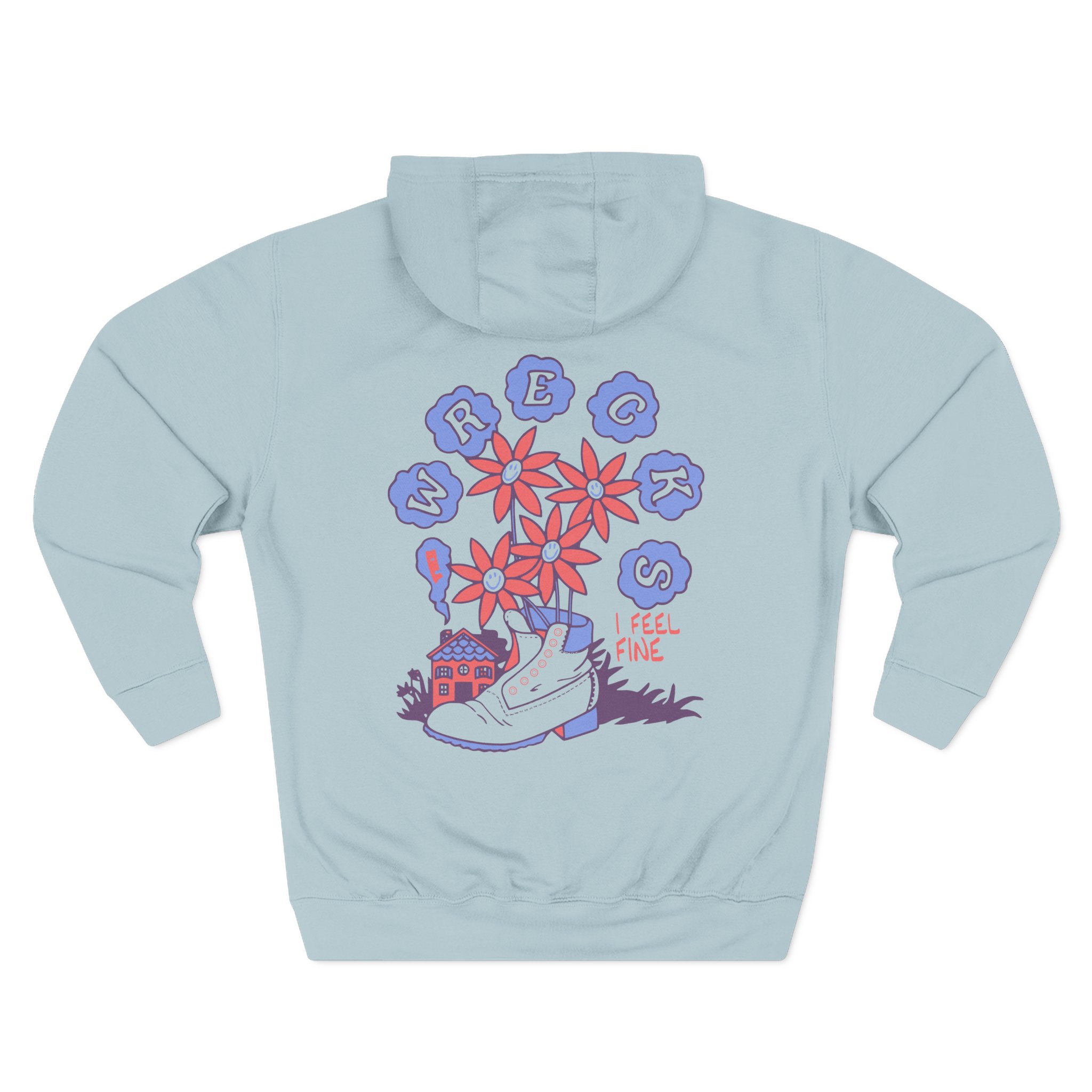 The Wrecks Floral Three-Panel Fleece Hoodie