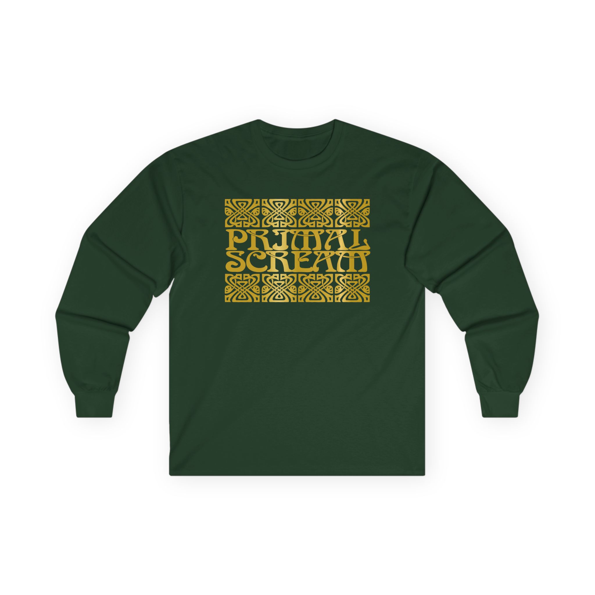 Primal Scream Black & Gold Deco Unisex Ultra Cotton Long Sleeve Tee