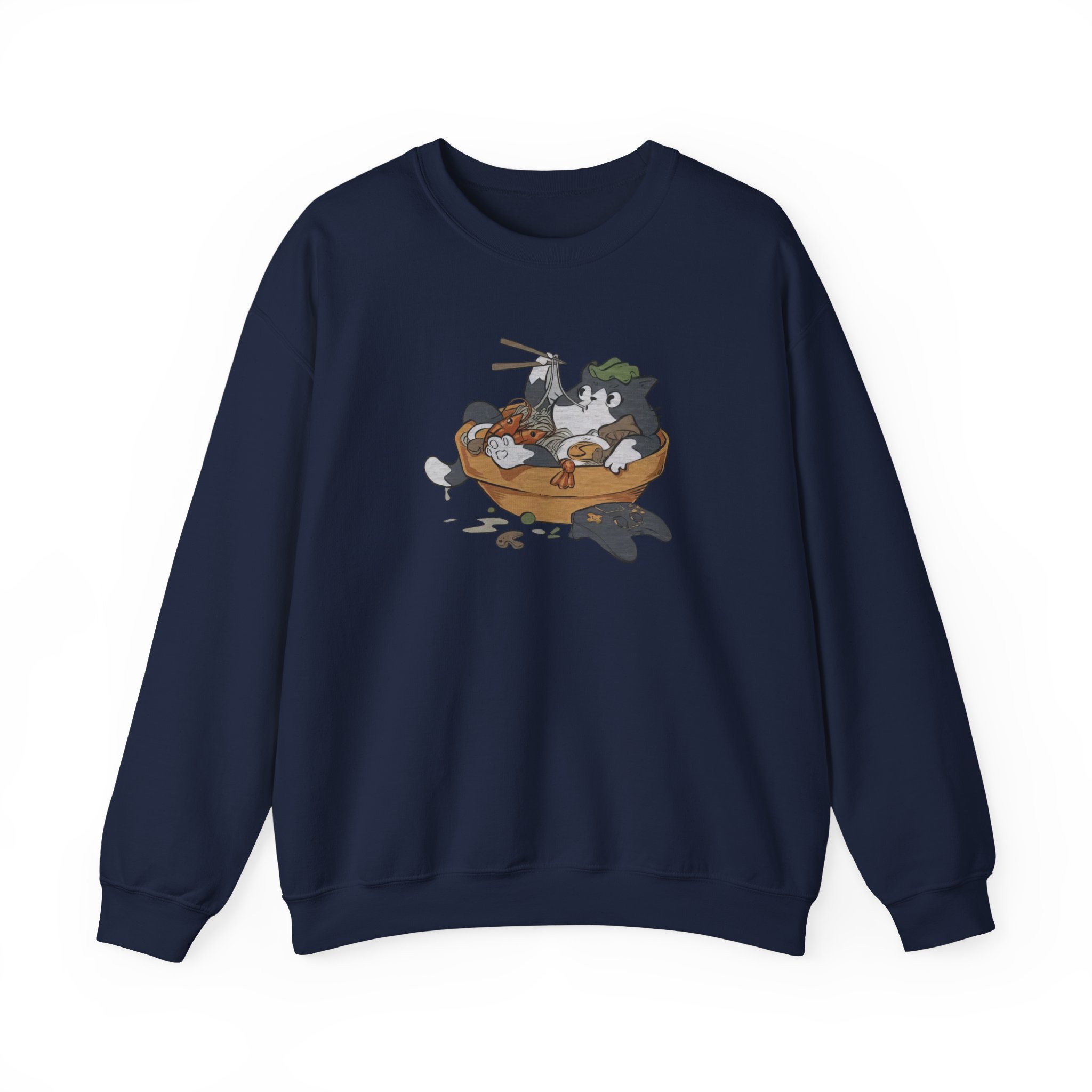 Lirik Ramen Cat Unisex Heavy Blendâ„¢ Crewneck Sweatshirt