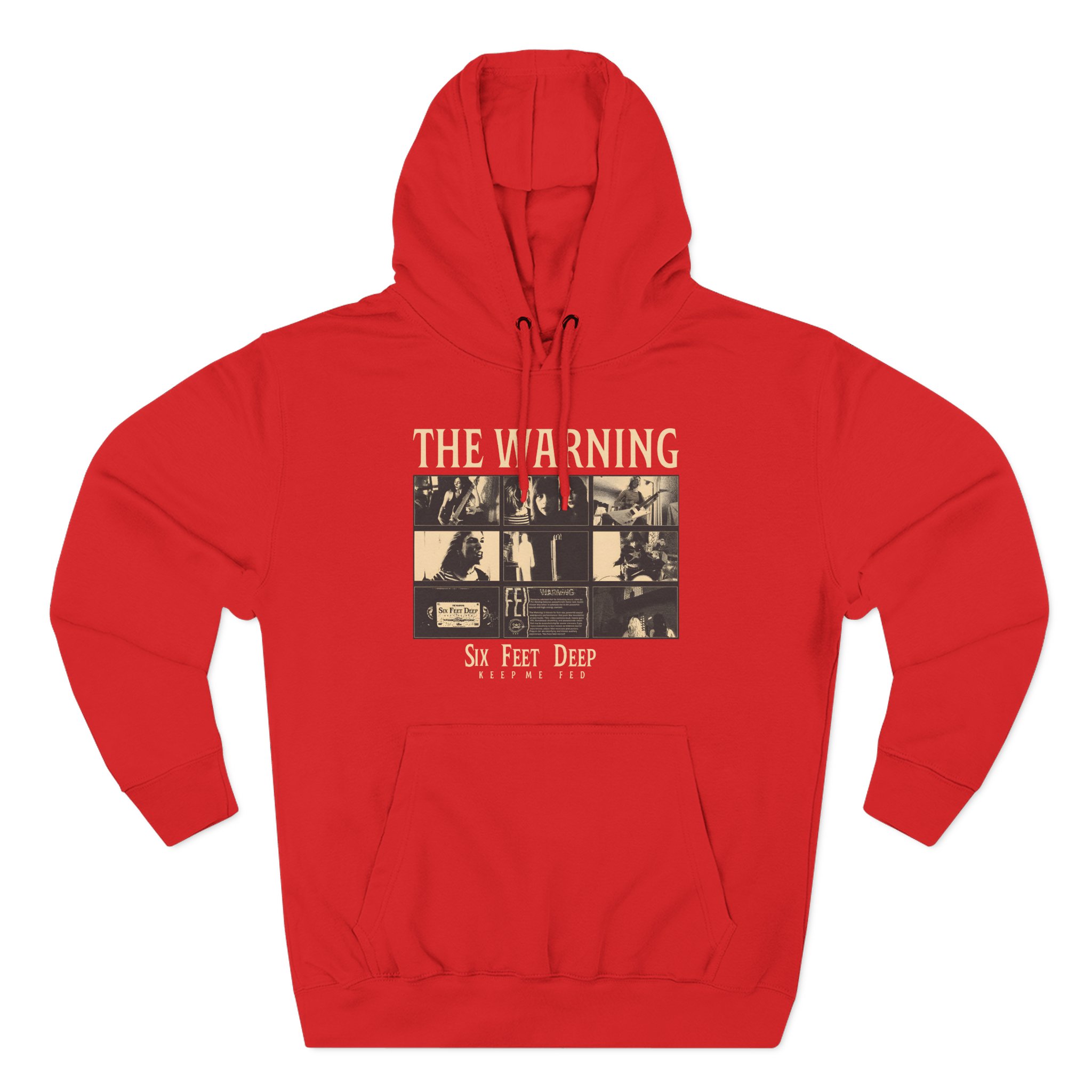 The Warning Six Feet Deep Three-Panel Fleece Hoodie