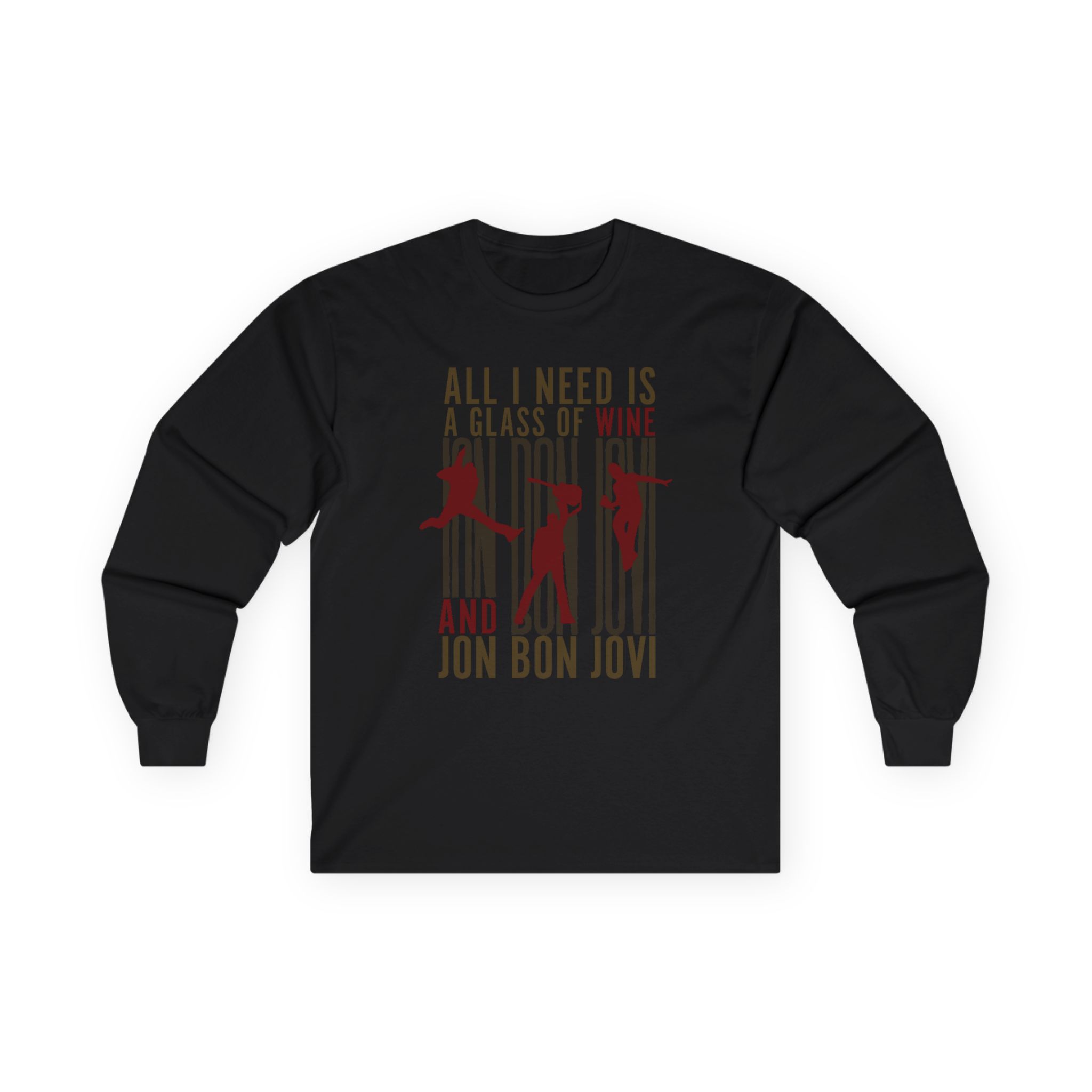 Bon Jovi Wine Silhouette Unisex Ultra Cotton Long Sleeve Tee