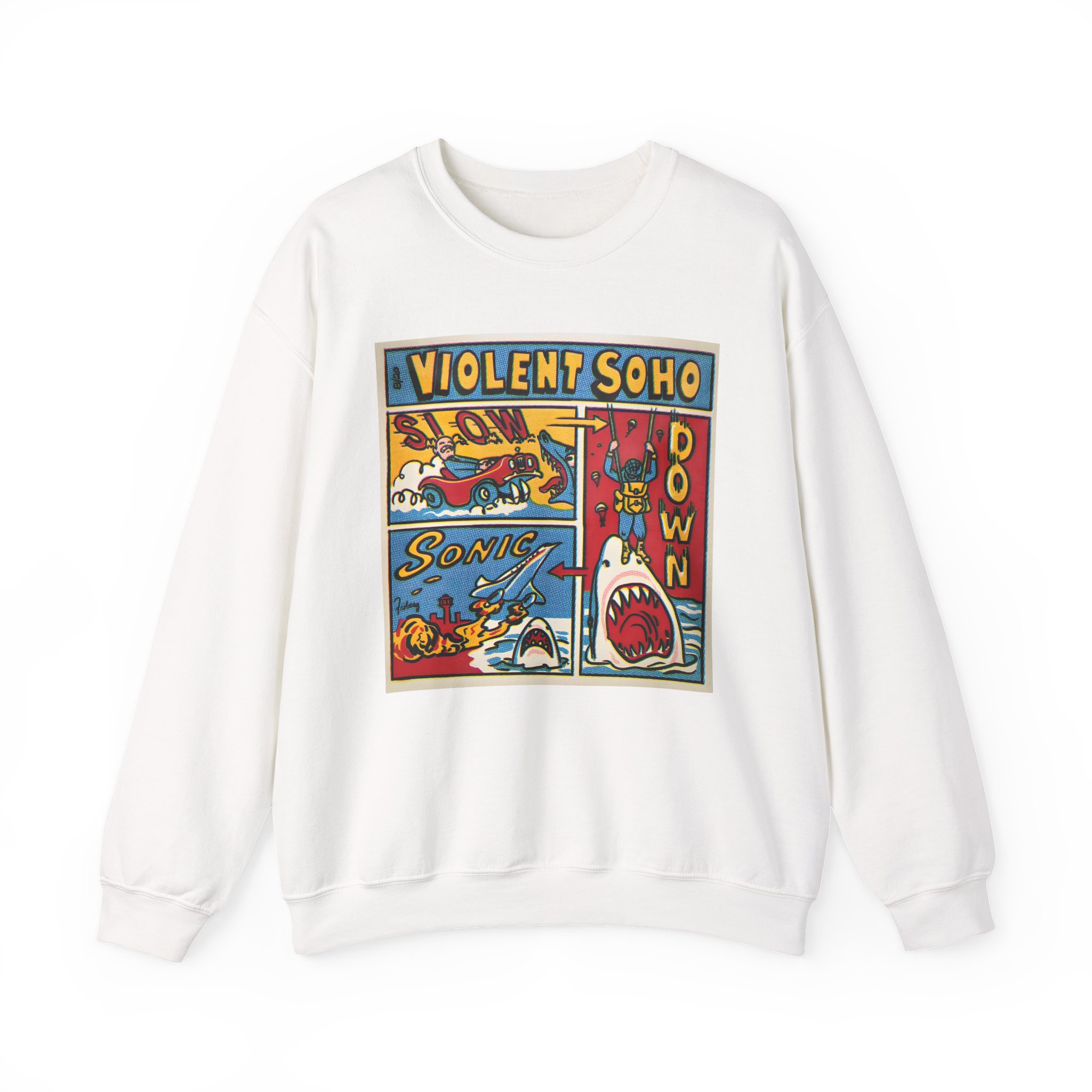 Violent Soho Slow Down Sonic Unisex Heavy Blendâ„¢ Crewneck Sweatshirt