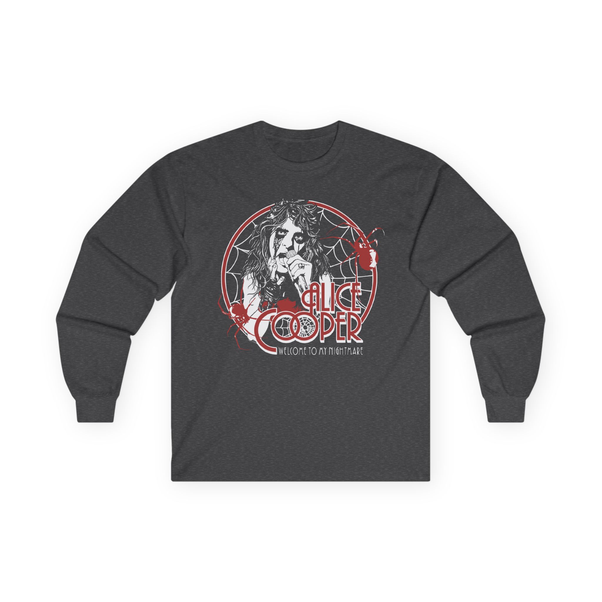 Alice Cooper Welcome to My Nightmare 50th Anniversary Spider Swarm Unisex Ultra Cotton Long Sleeve Tee