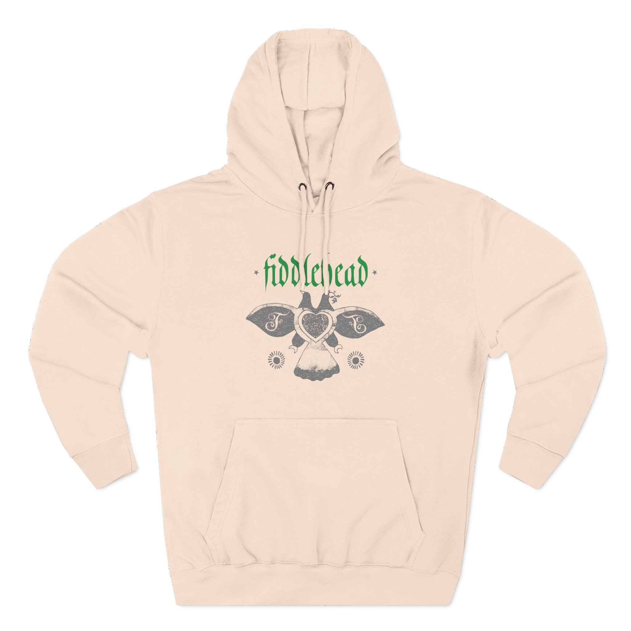 Fiddlehead Dove Three-Panel Fleece Hoodie