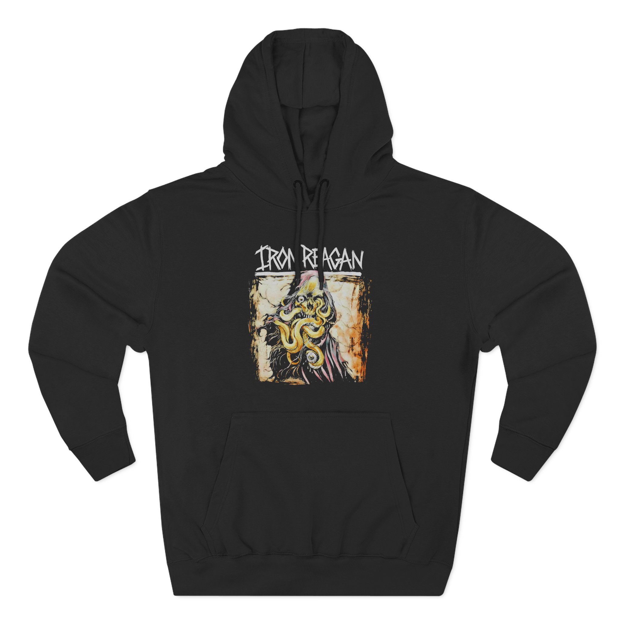 Iron Reagan Tentacle Skull Three-Panel Fleece Hoodie