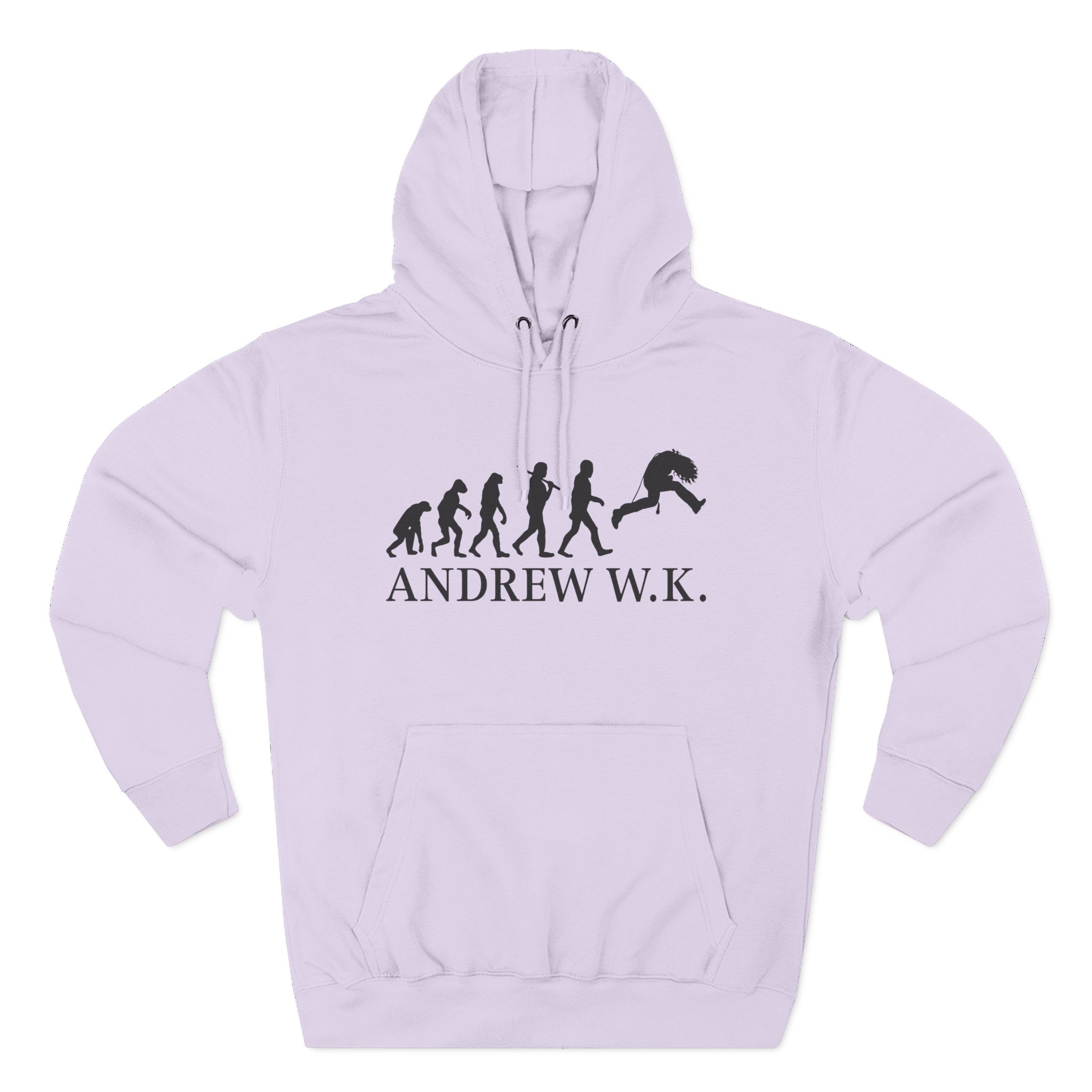 Andrew Wk Evolution of Partying Three-Panel Fleece Hoodie