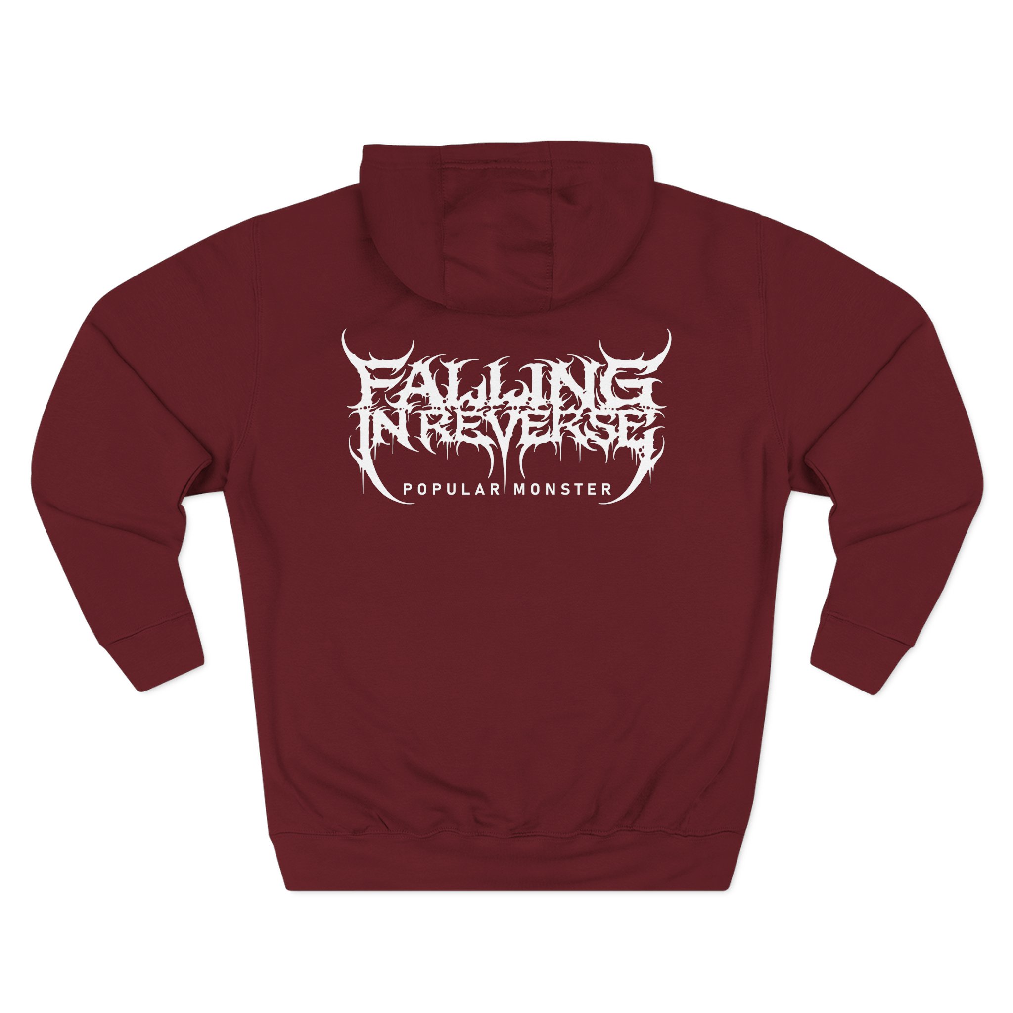 Falling in Reverse Popular Monster Cover and Back Logo Three-Panel Fleece Hoodie