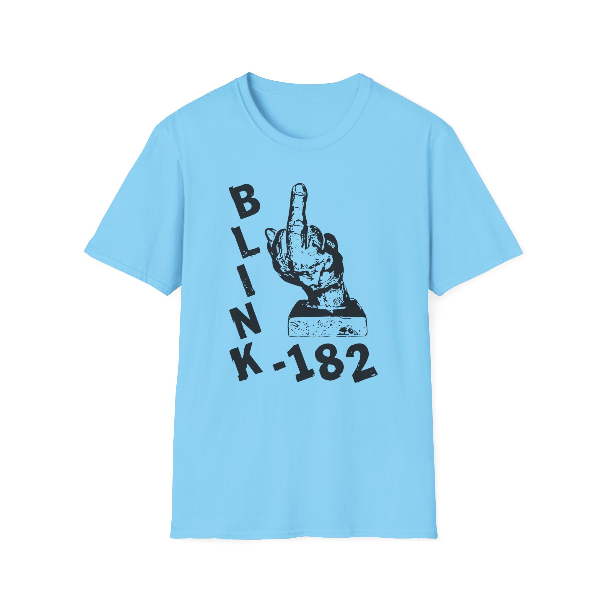 Blink 182 Pink Middle Finger Unisex Softstyle T-Shirt