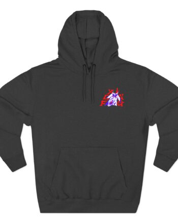 Foxing Devil Dogs Three-Panel Fleece Hoodie