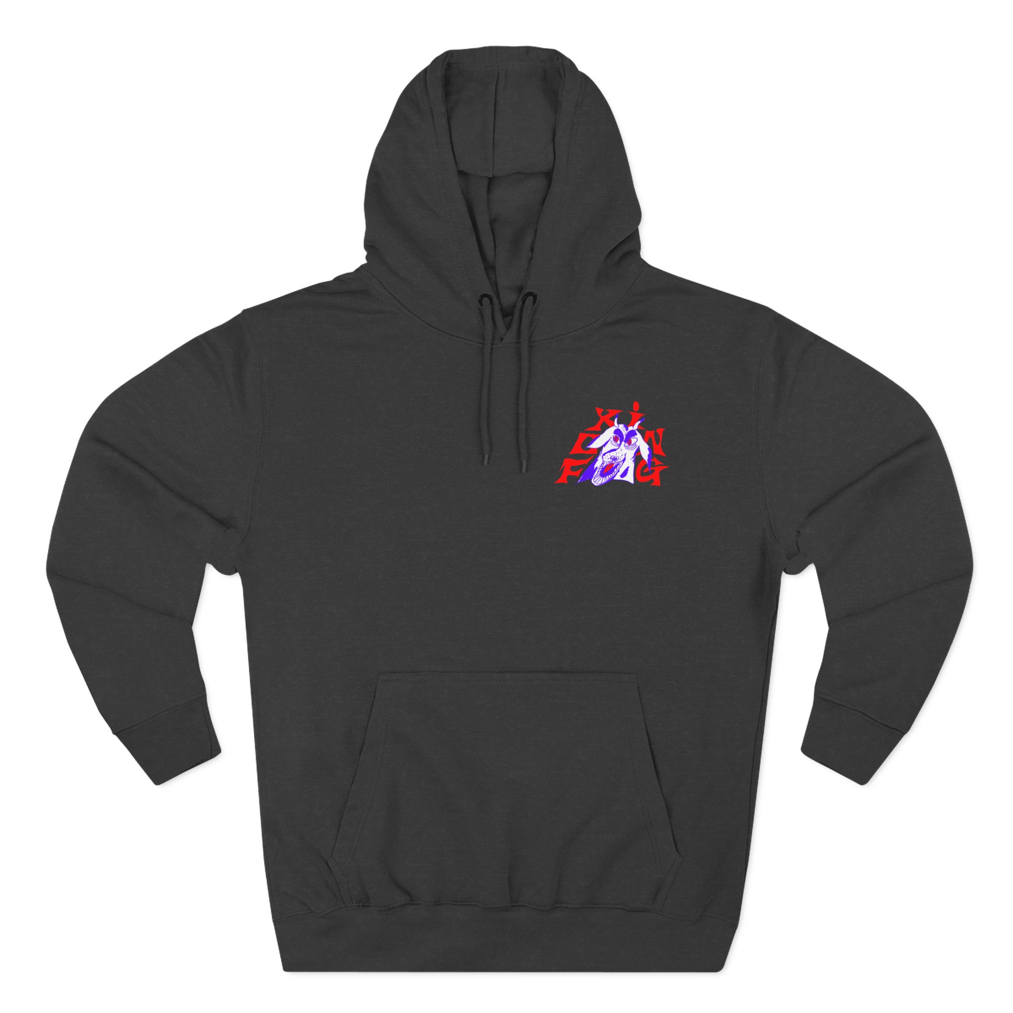 Foxing Devil Dogs Three-Panel Fleece Hoodie