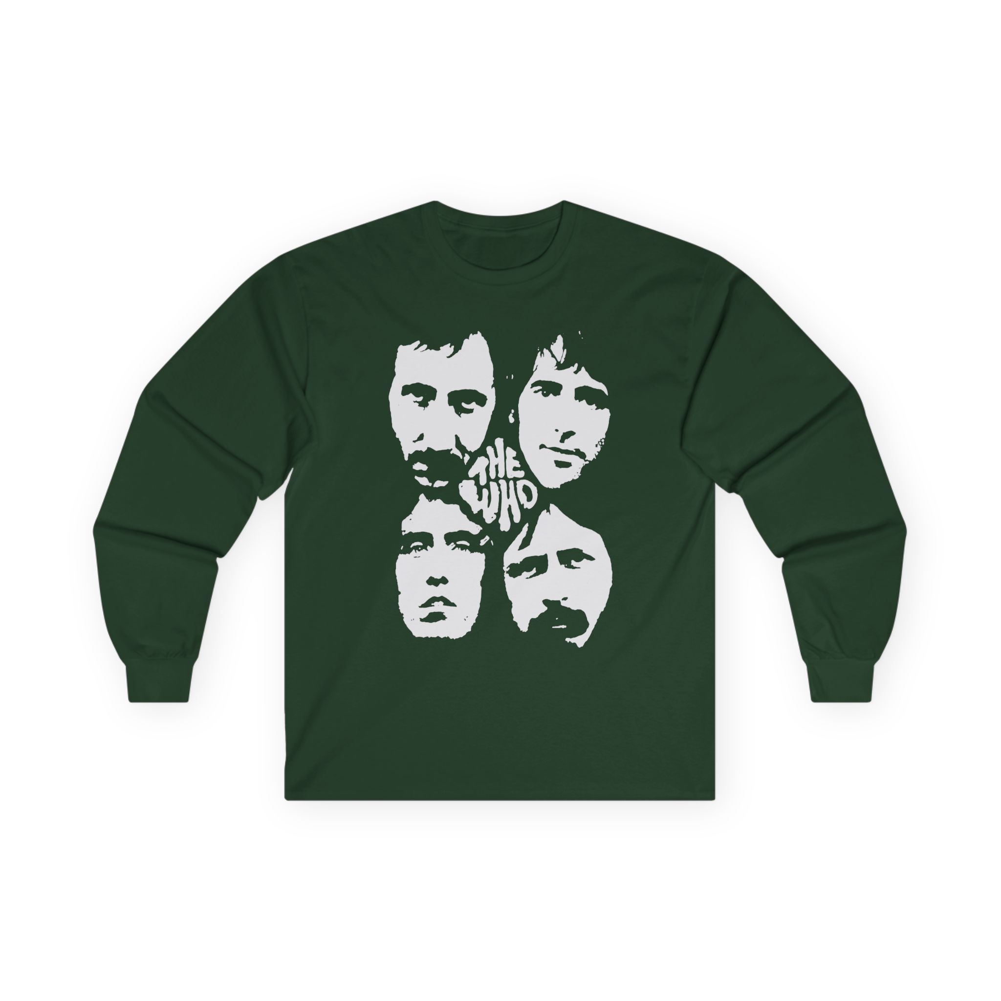 TW Distressed Four Faces Unisex Ultra Cotton Long Sleeve Tee