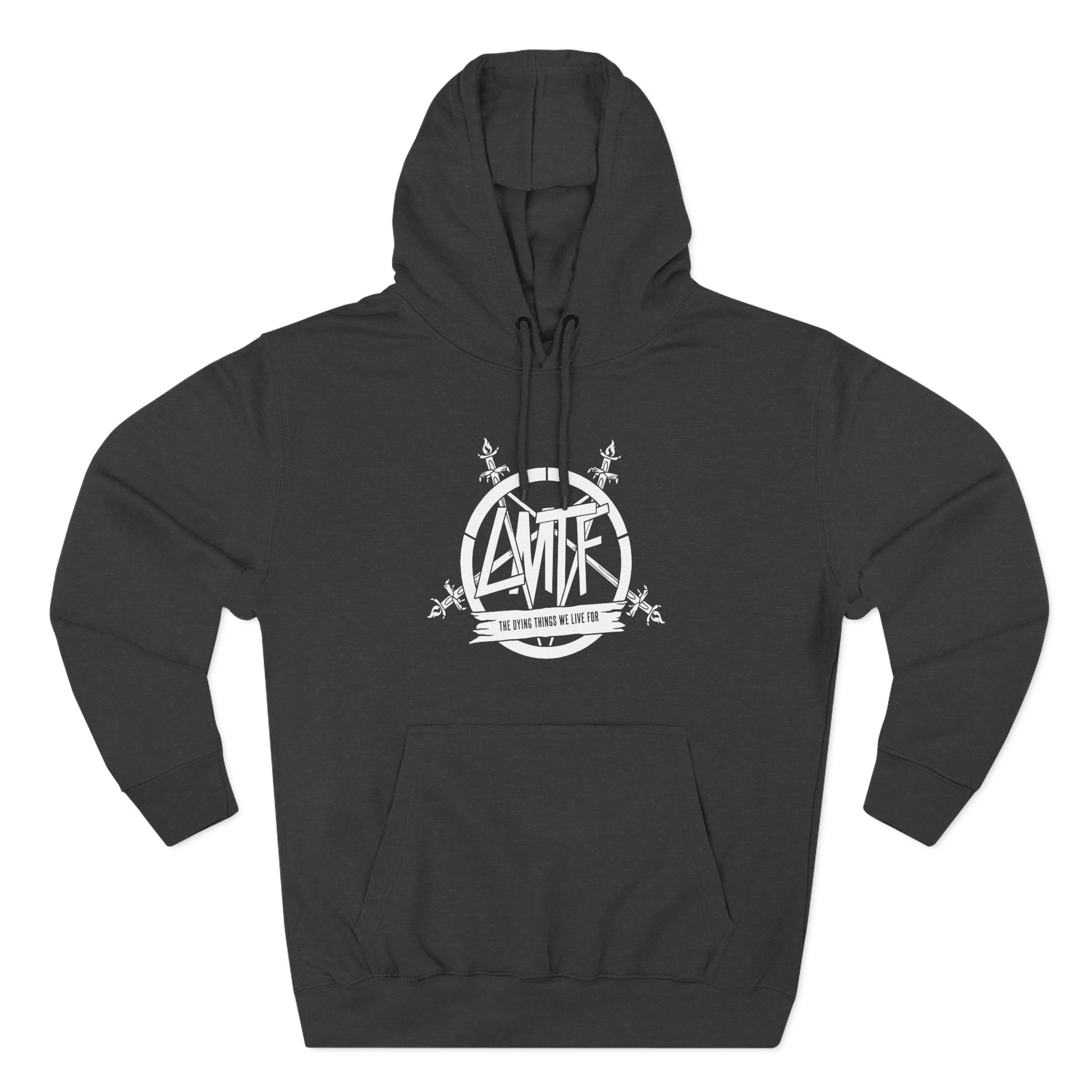 Like Moths to Flames Three-Panel Fleece Hoodie