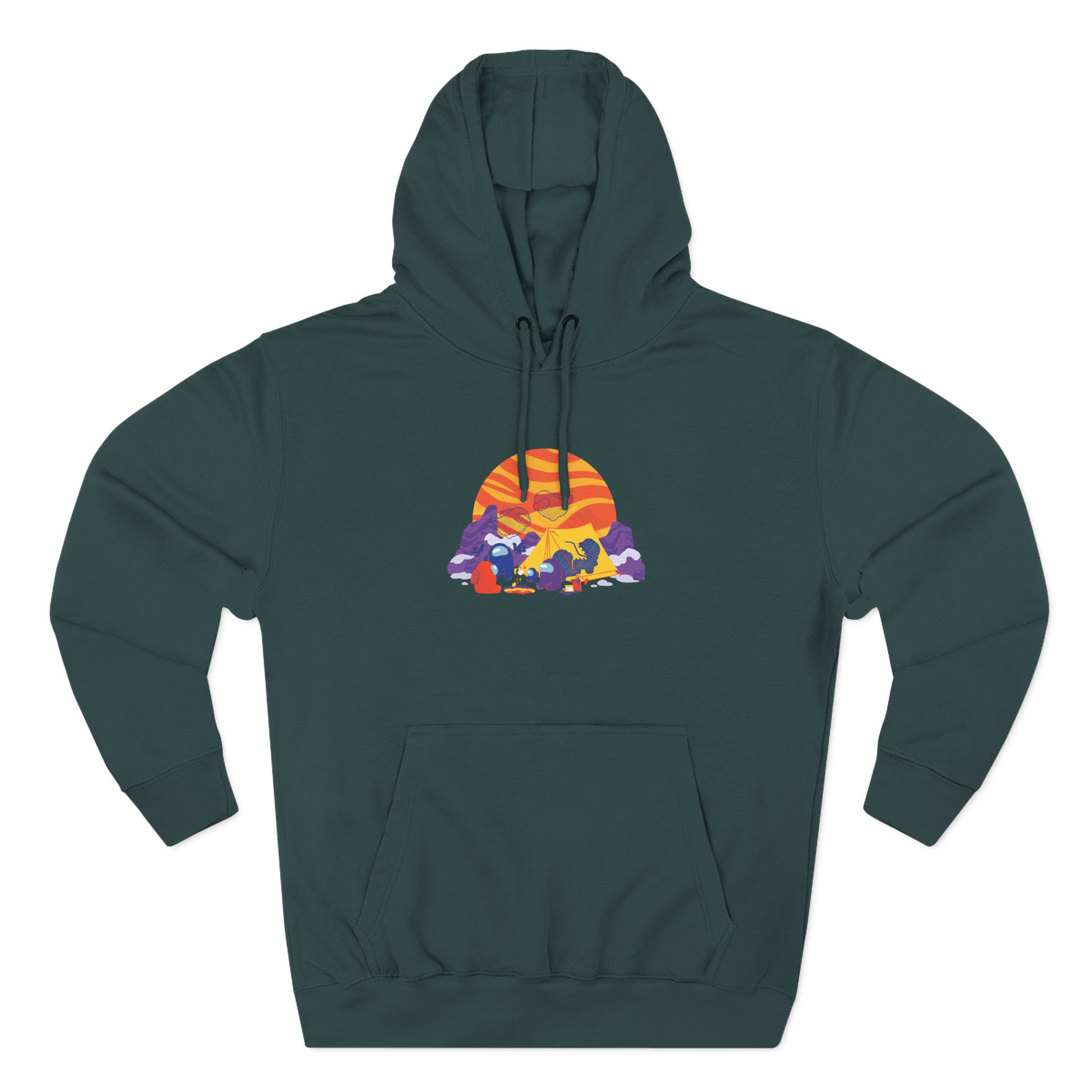Among Us Polus Camping Three-Panel Fleece Hoodie