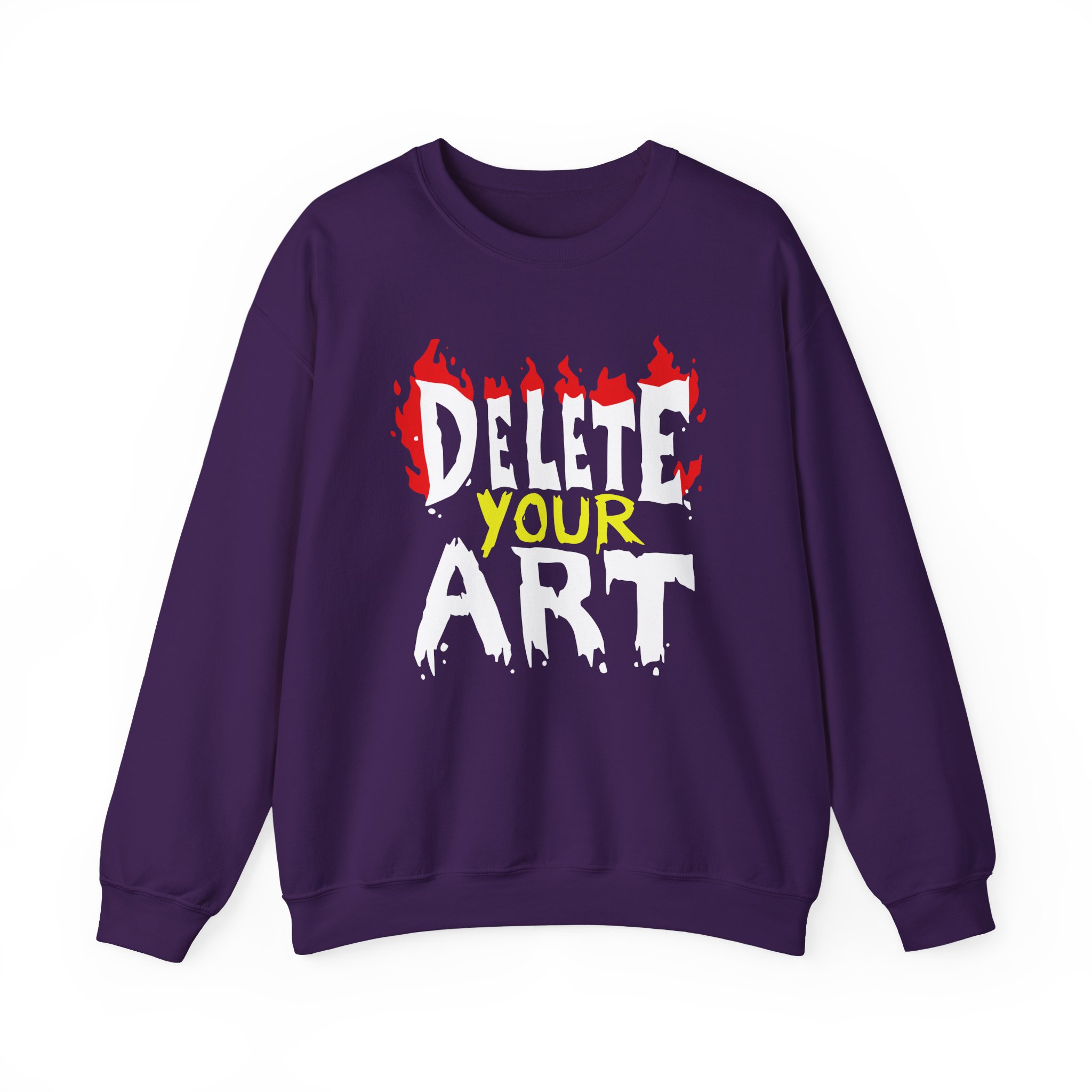 Drawfee Delete Your Art Unisex Heavy Blendâ„¢ Crewneck Sweatshirt