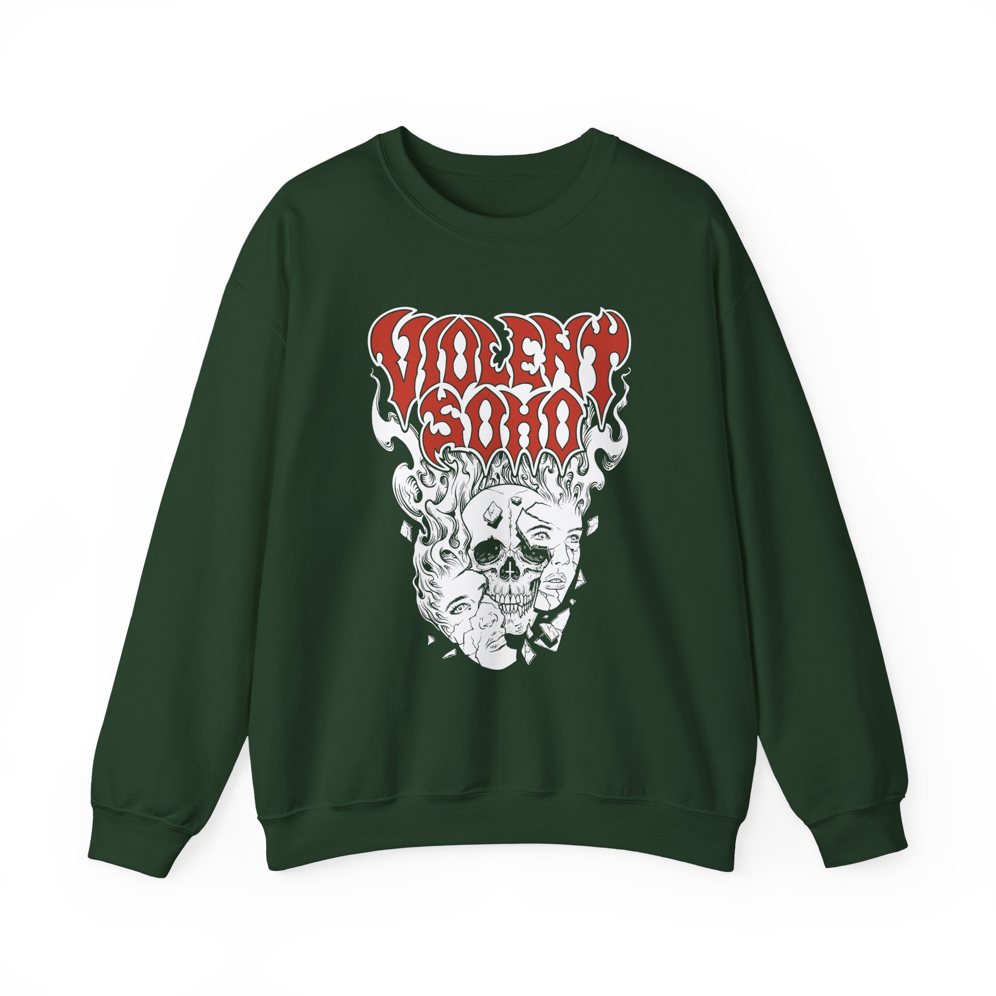 Violent Soho Murdoch Skull Unisex Heavy Blendâ„¢ Crewneck Sweatshirt