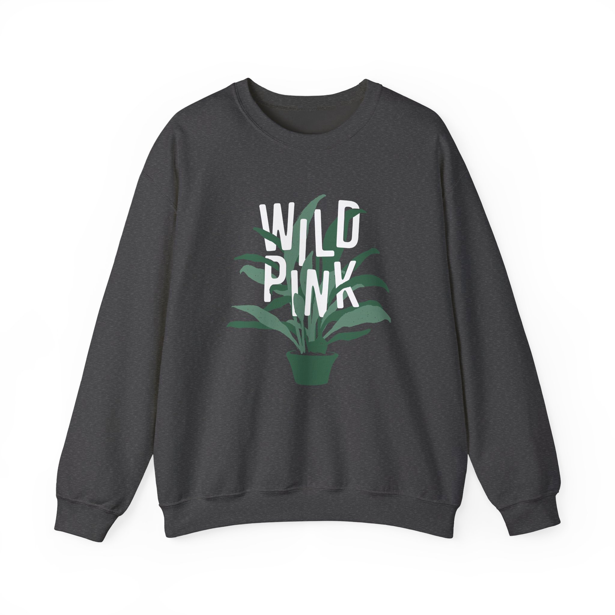 Wild Pink House Plant Unisex Heavy Blendâ„¢ Crewneck Sweatshirt