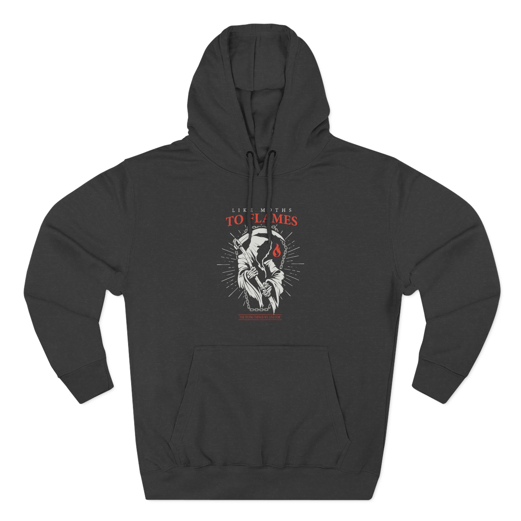 Like Moths to Flames Three-Panel Fleece Hoodie