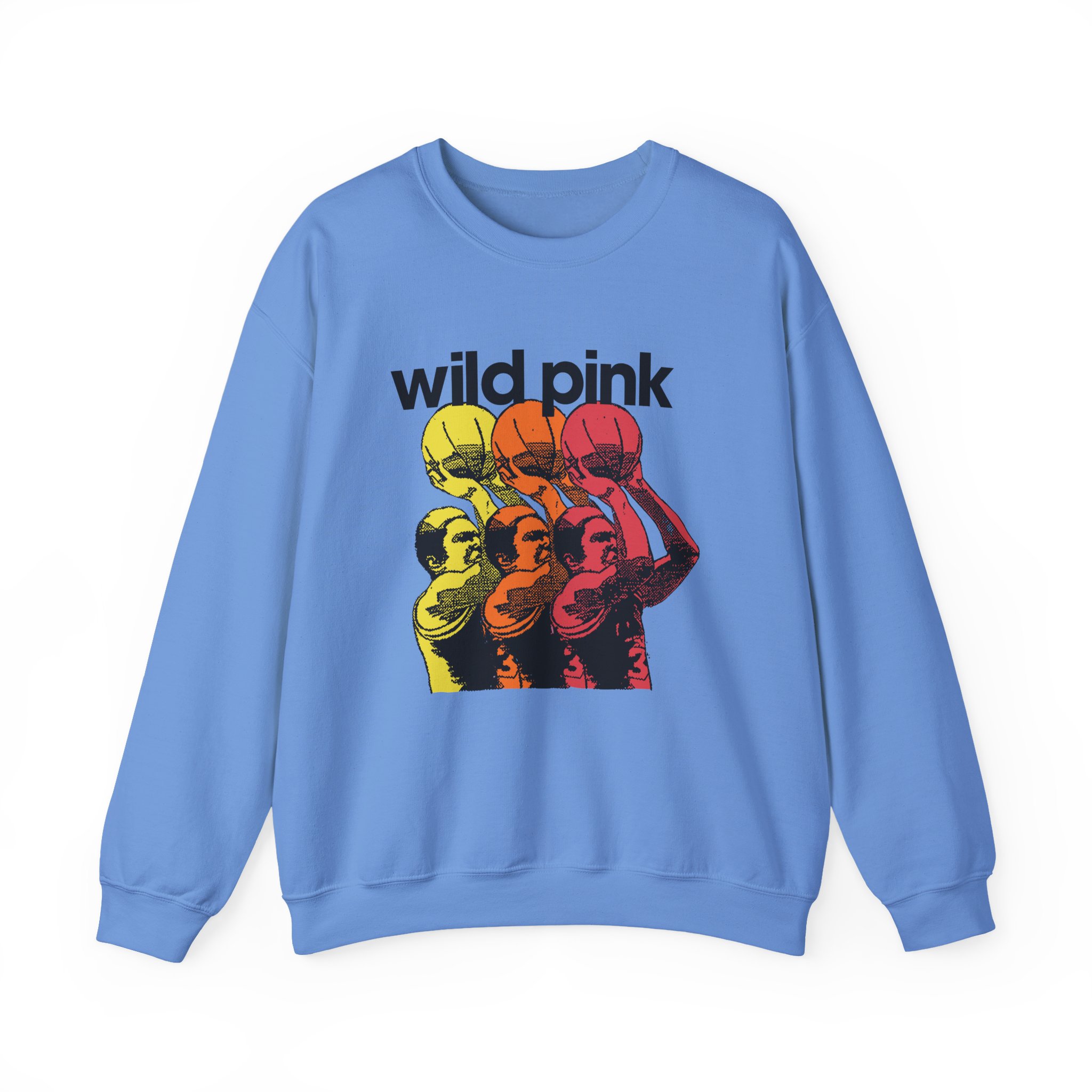 Wild Pink Basketball Unisex Heavy Blendâ„¢ Crewneck Sweatshirt