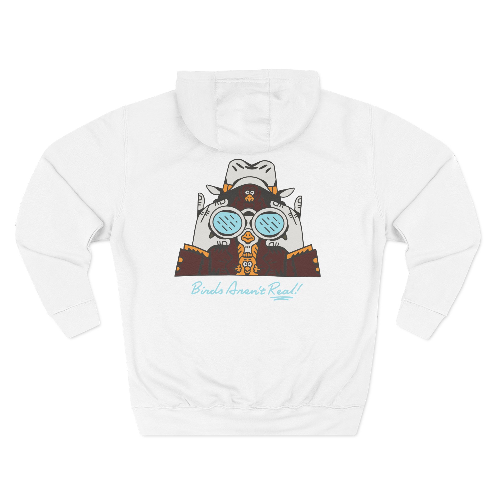 Birds Arent Real Trench Coat Hemp Three-Panel Fleece Hoodie