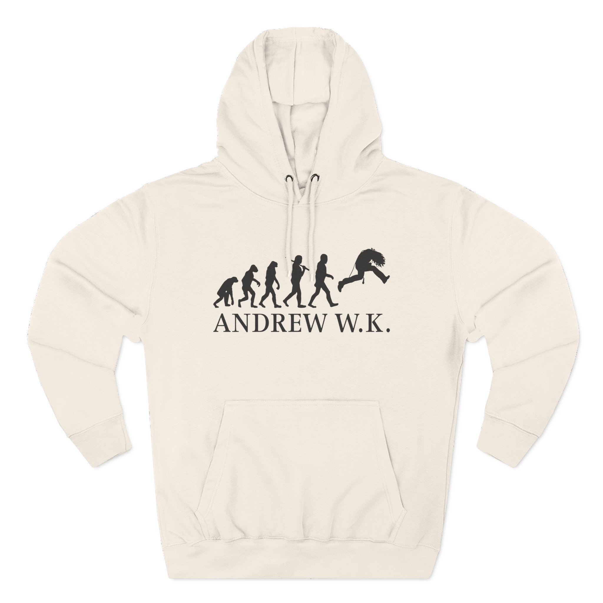 Andrew Wk Evolution of Partying Three-Panel Fleece Hoodie