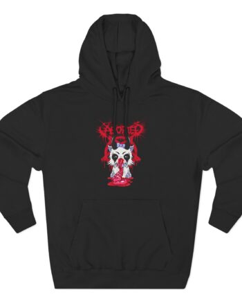Aborted Grimkitty Three-Panel Fleece Hoodie