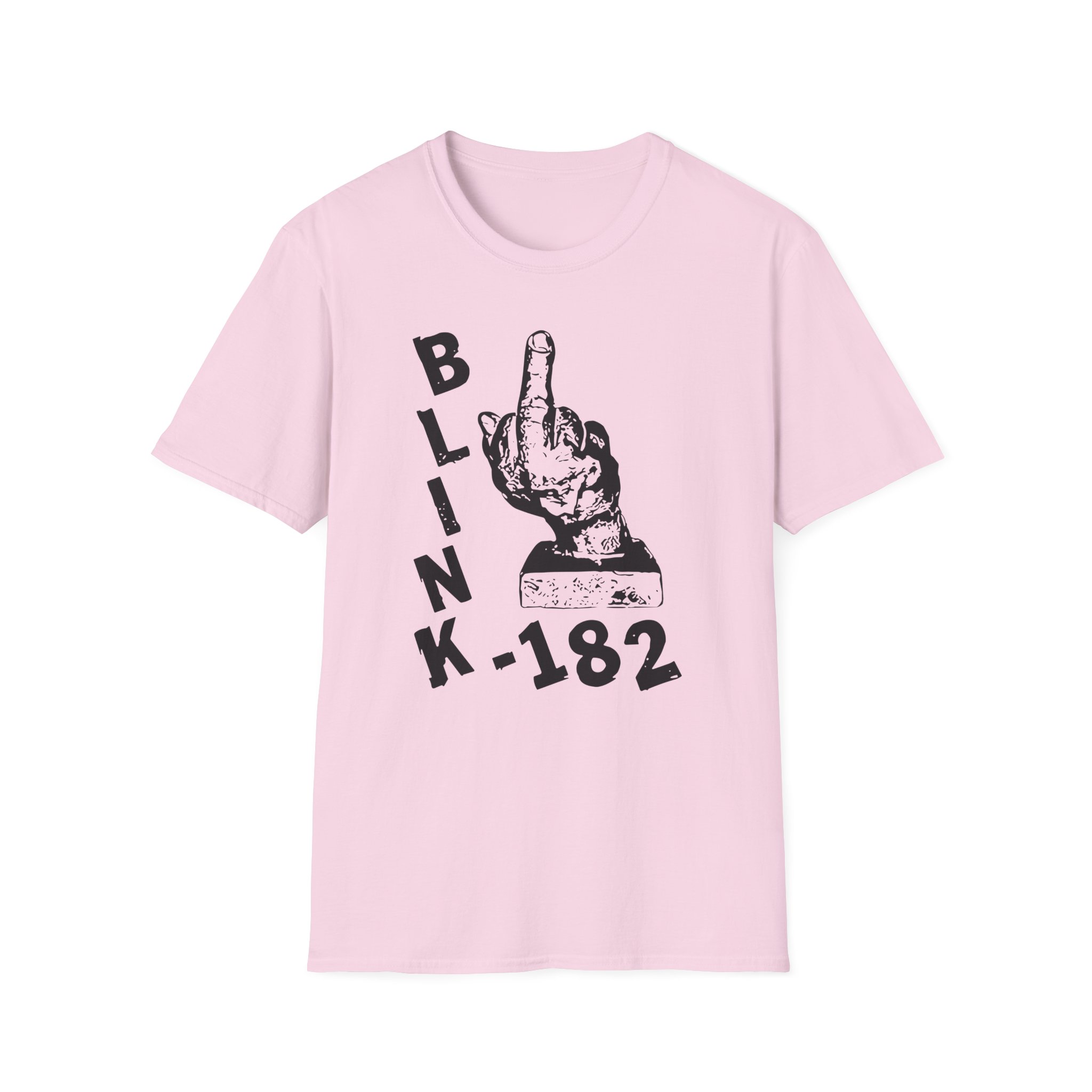 Blink 182 Pink Middle Finger Unisex Softstyle T-Shirt