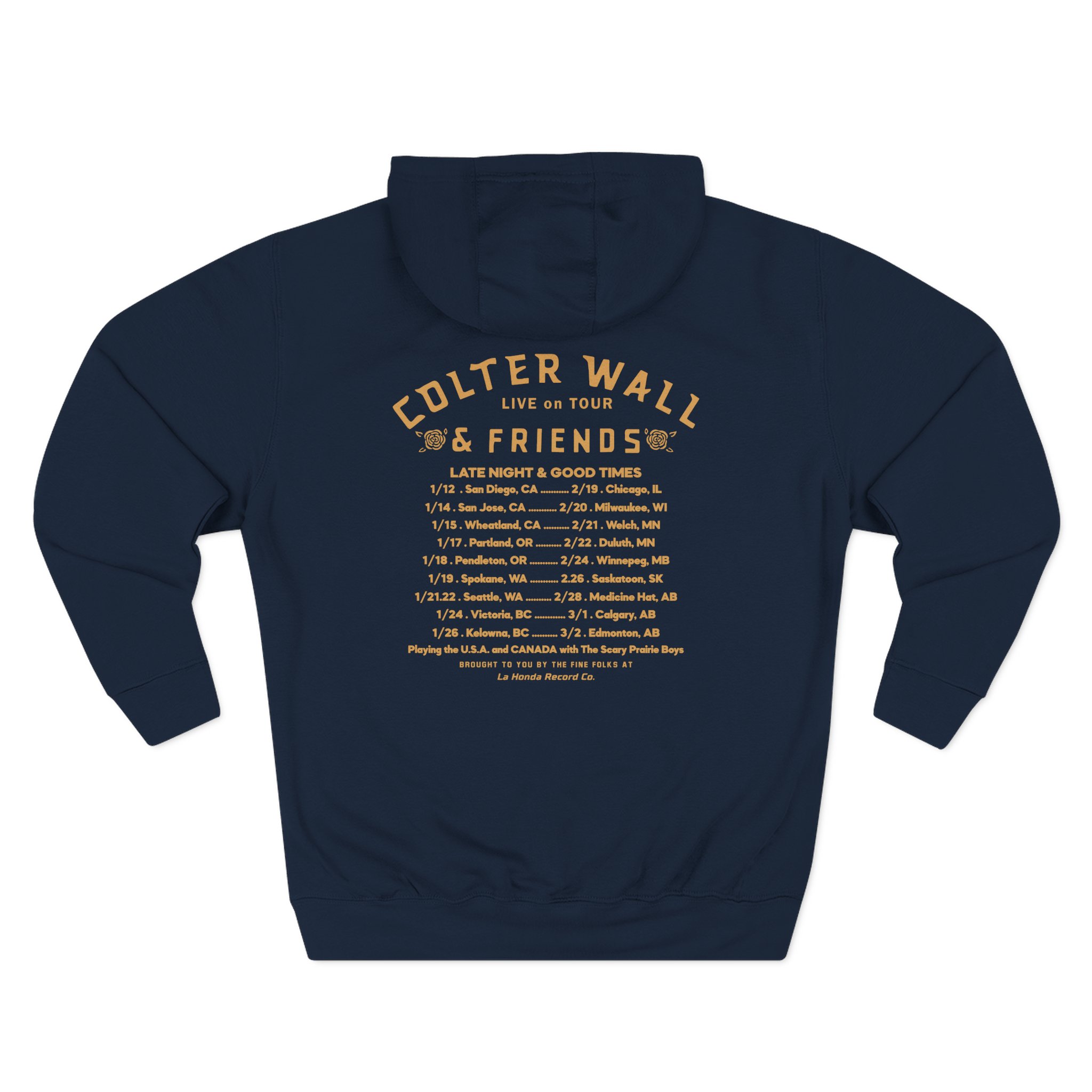 Colter Wall & Friends In Concert Three-Panel Fleece Hoodie