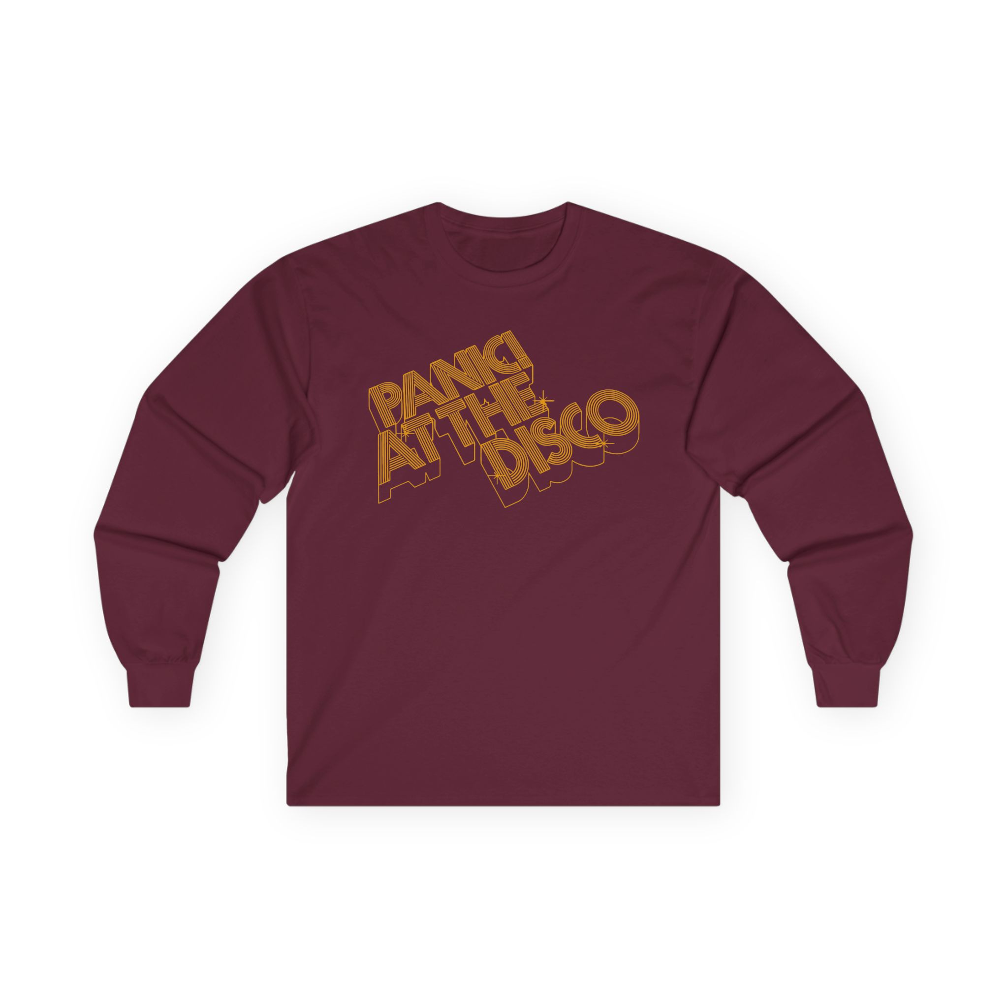 Panic at the Disco 3-d Gold Logo Unisex Ultra Cotton Long Sleeve Tee