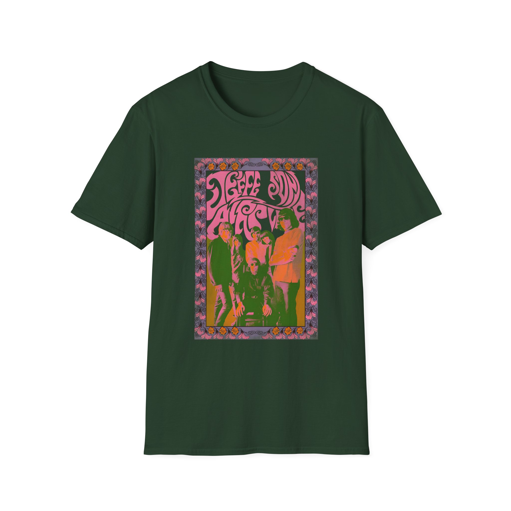 Jefferson Airplane Psychedelic Band Photo Unisex Softstyle T-Shirt